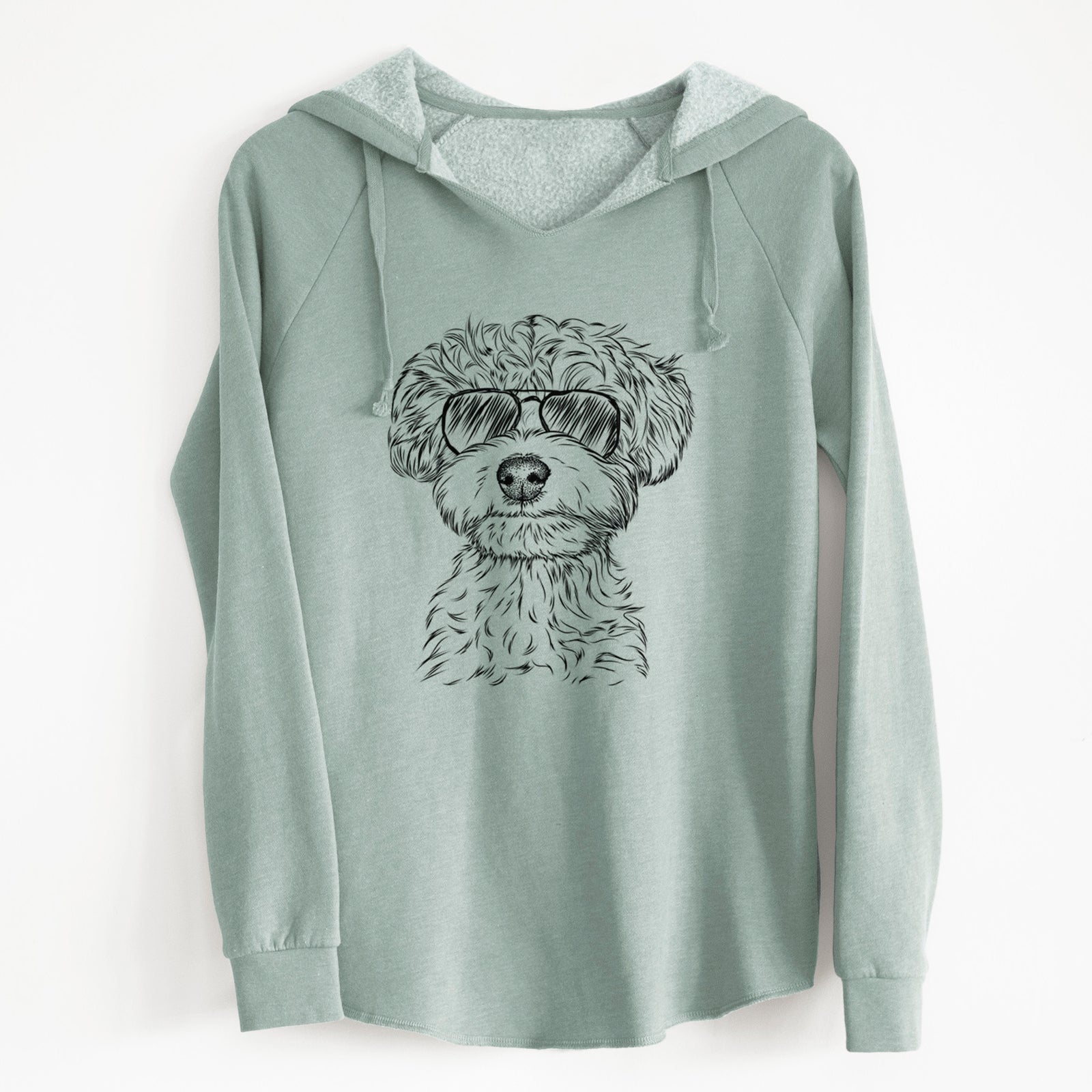Aviator Elliott the Yorkiepoo - Cali Wave Hooded Sweatshirt