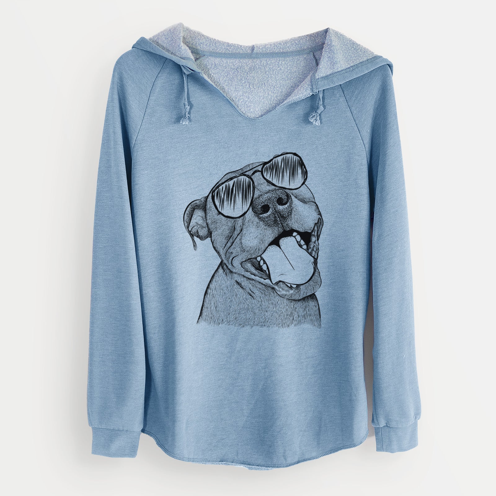 Aviator Eloise the Pitbull Mix - Cali Wave Hooded Sweatshirt