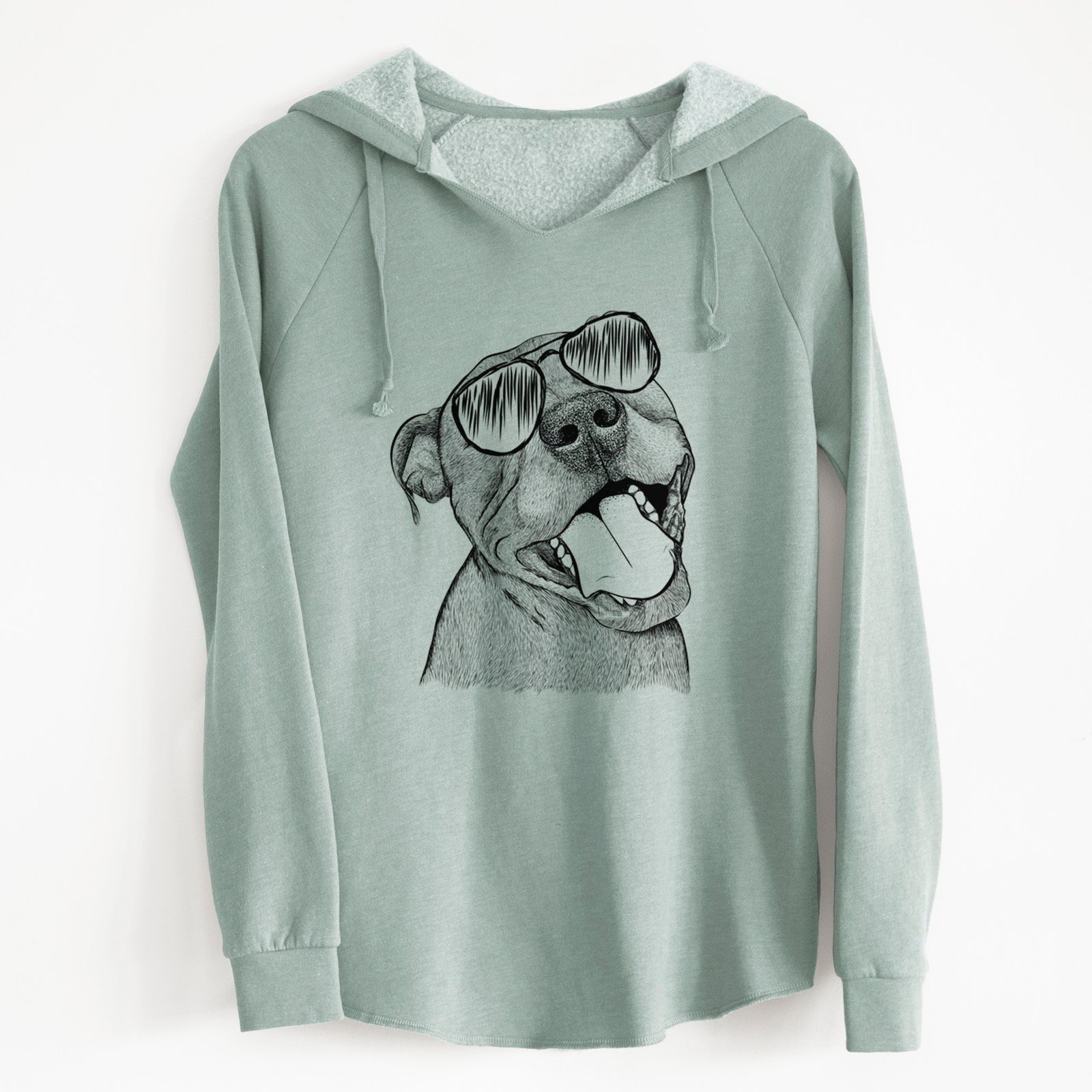 Aviator Eloise the Pitbull Mix - Cali Wave Hooded Sweatshirt
