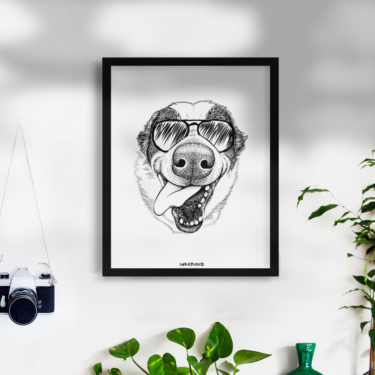 Elwood the Border Collie Art Print