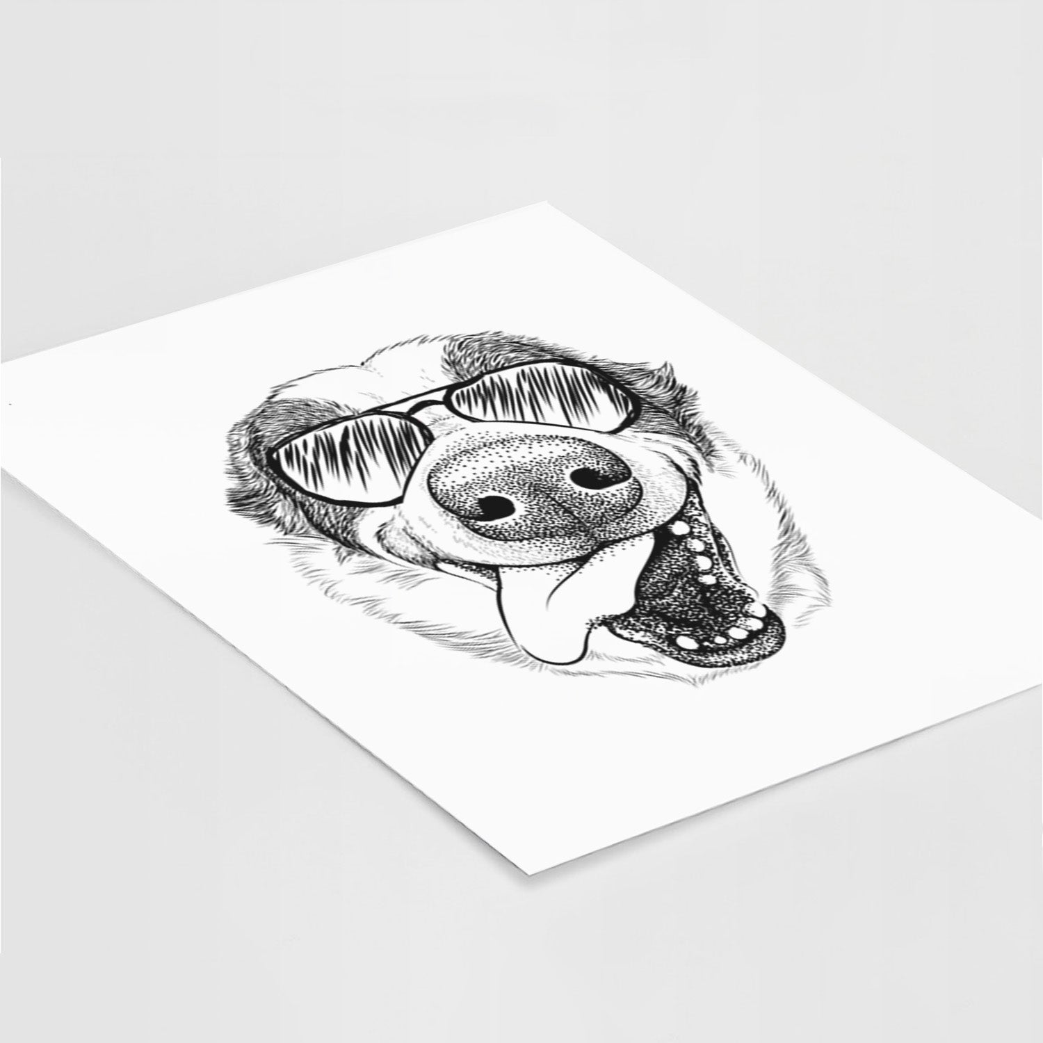 Elwood the Border Collie Art Print