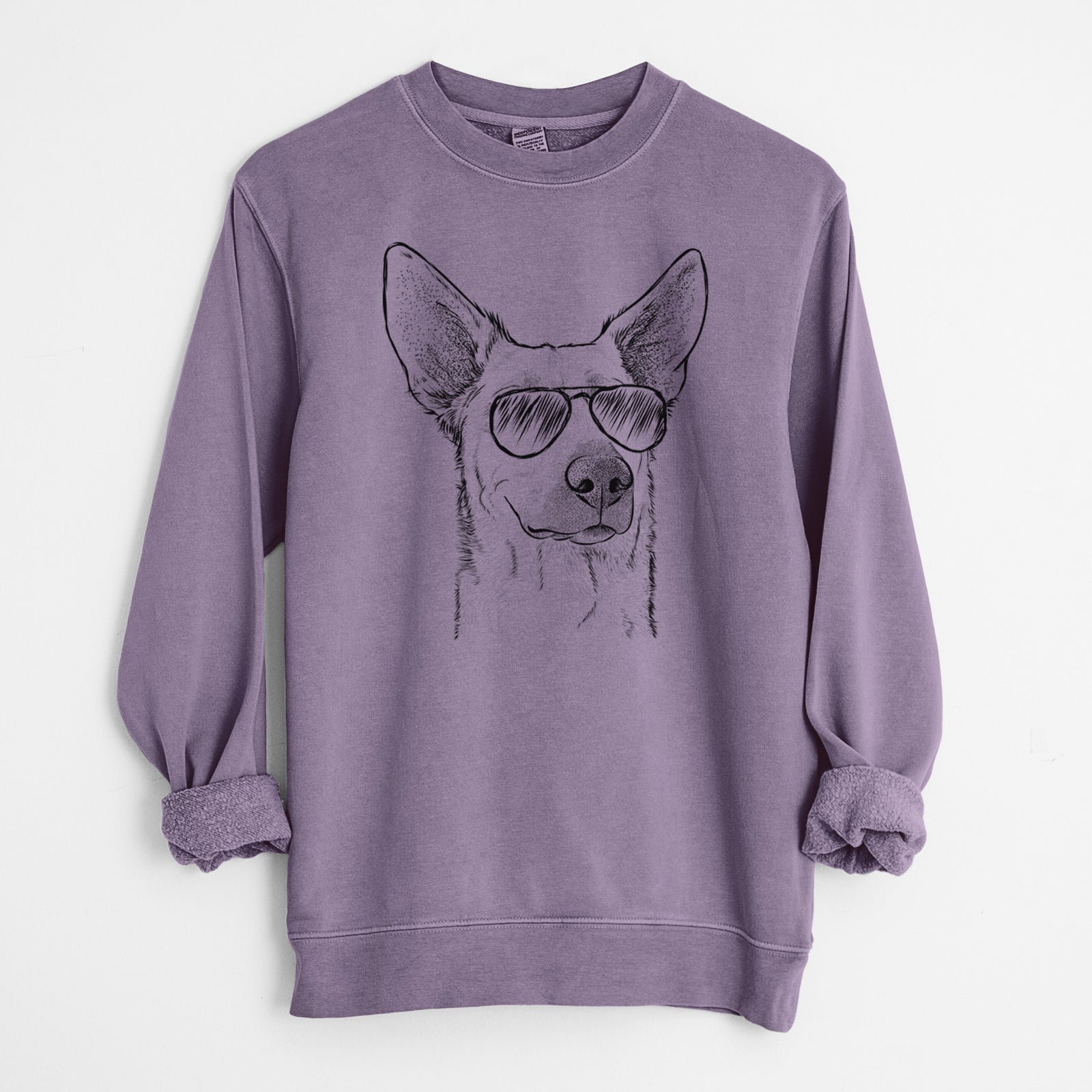 Aviator Ember the Shepherd Mix - Unisex Pigment Dyed Crew Sweatshirt