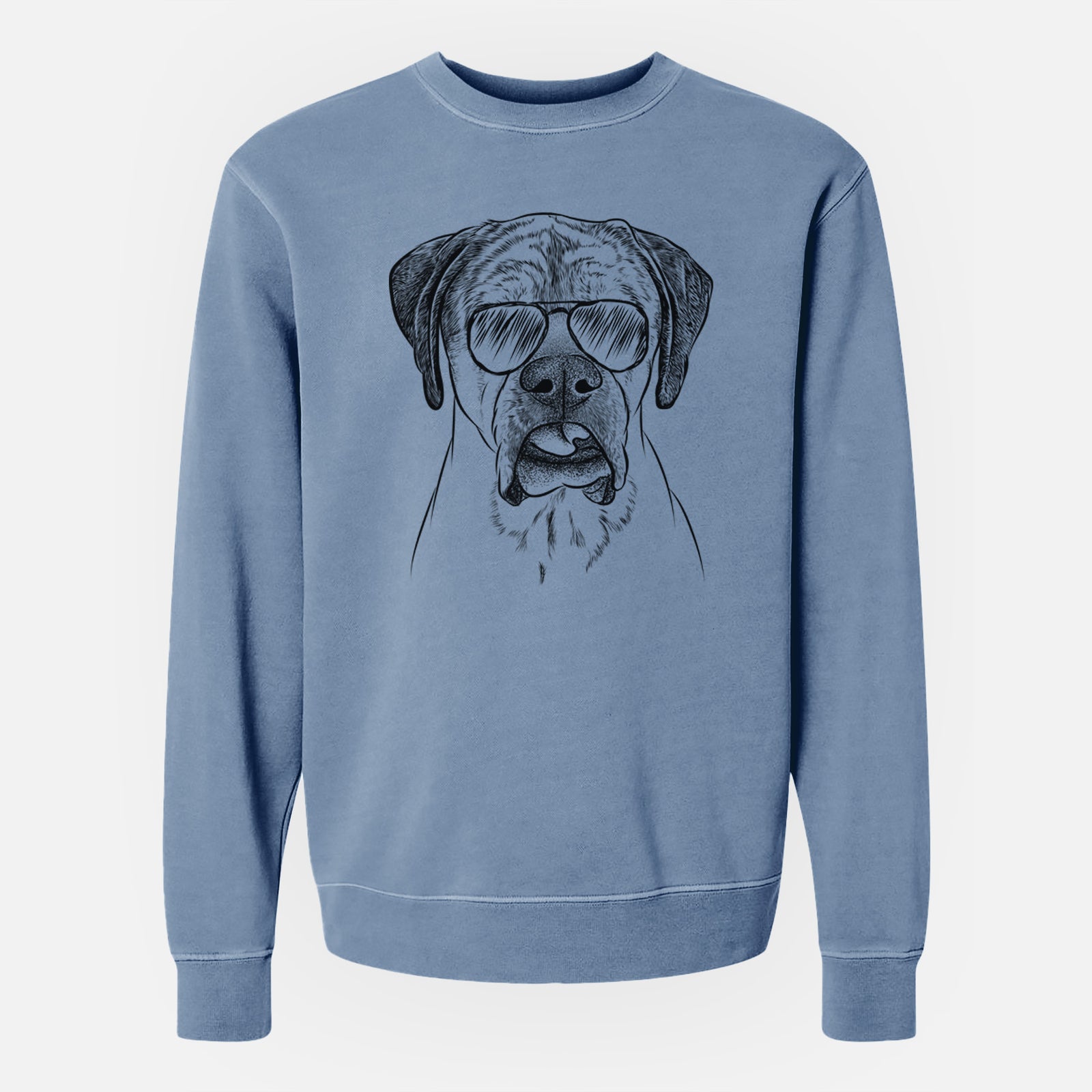 Aviator Emma the English Mastiff - Unisex Pigment Dyed Crew Sweatshirt