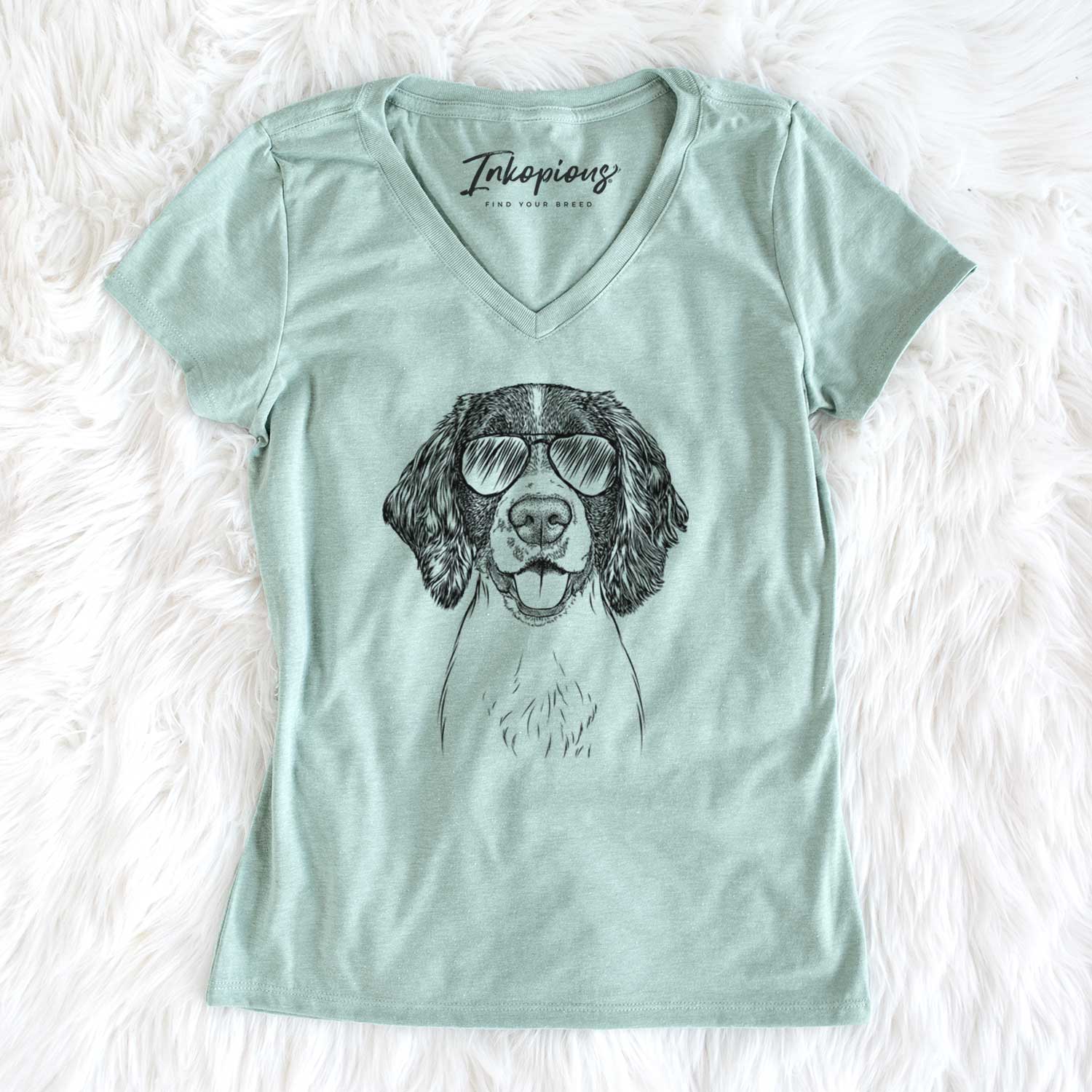Aviator Ever the English Springer Spaniel - Women's V-neck Shirt