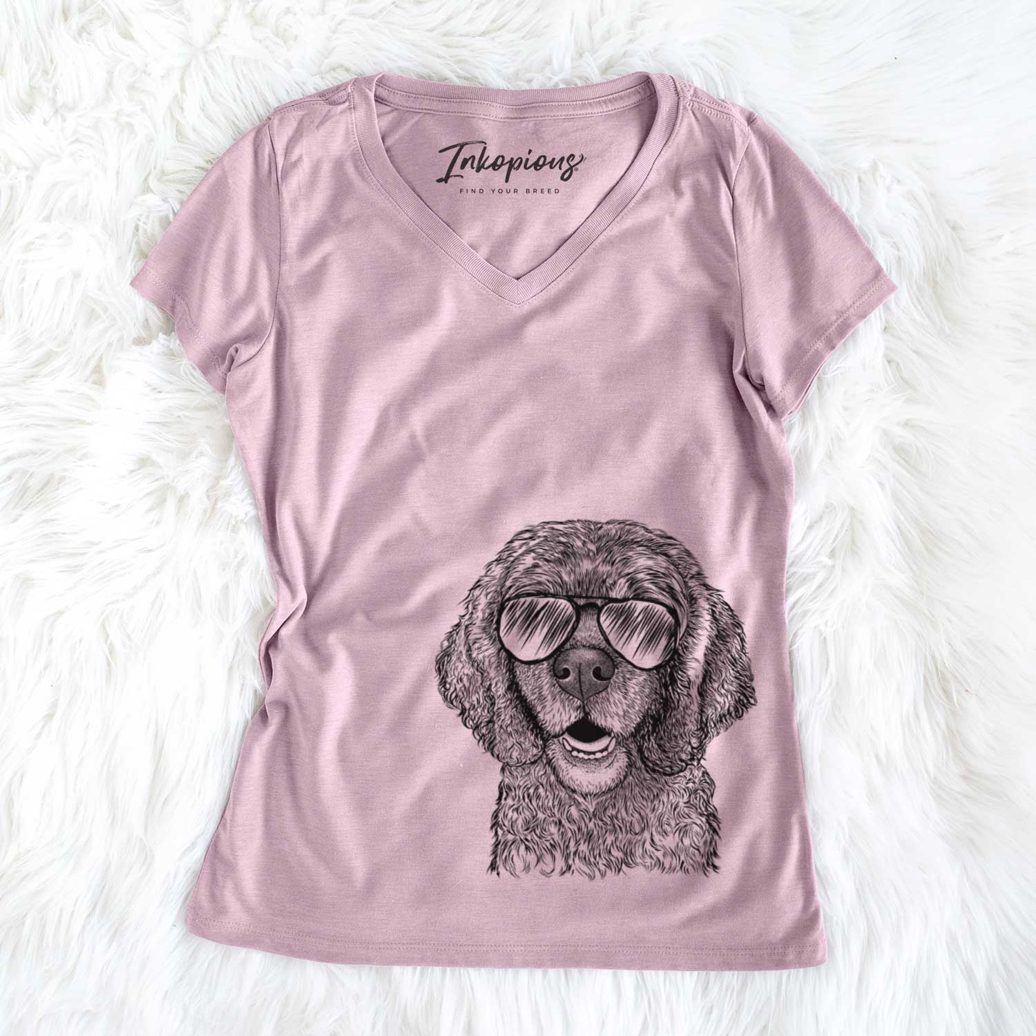 Fannie Mae the Cocker Spaniel - Women's V-neck Shirt
