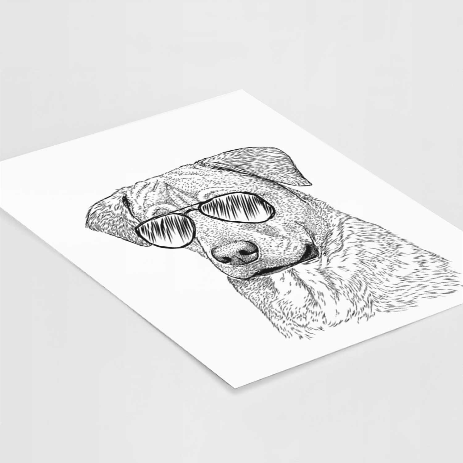 Feta the Mixed Breed Art Print