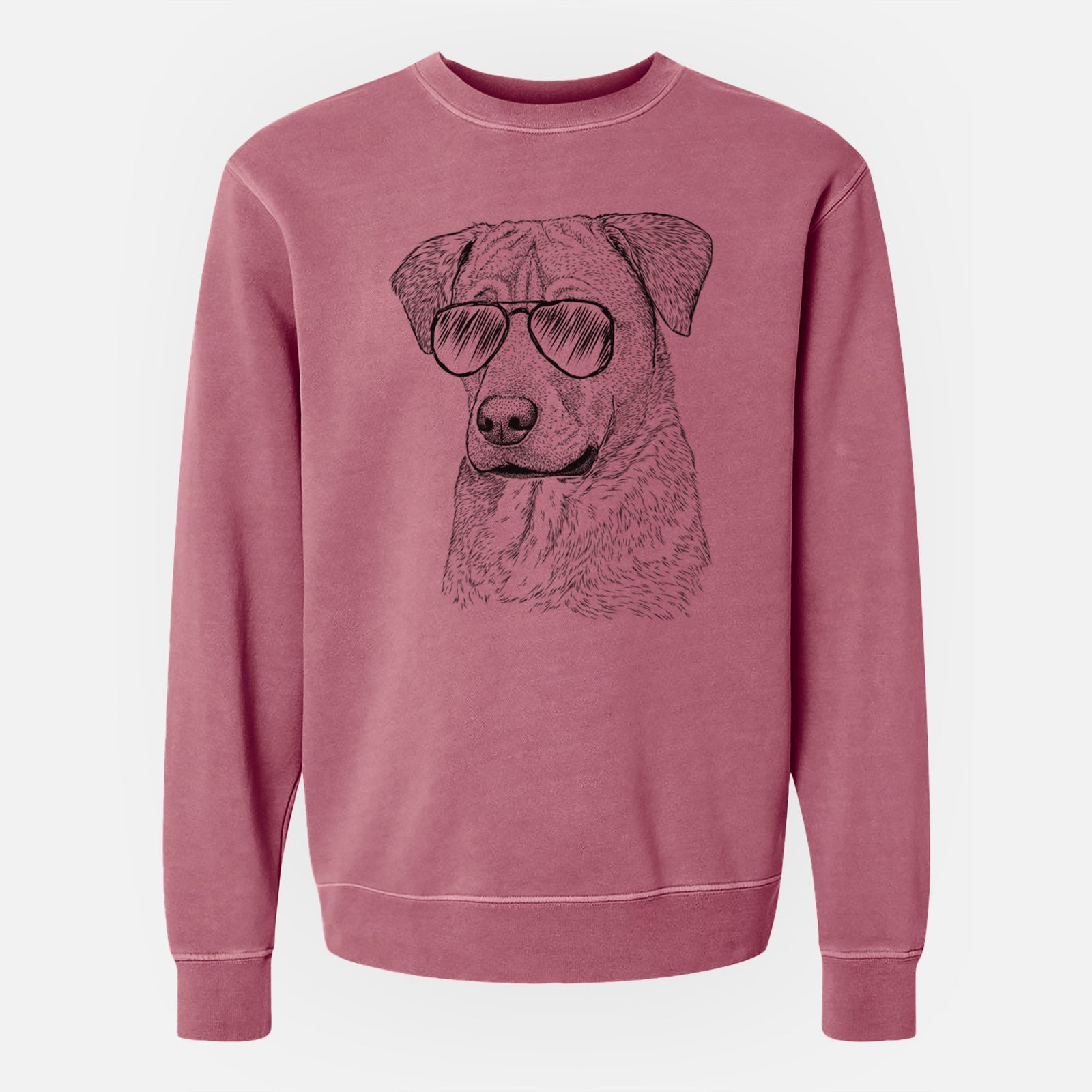 Aviator Feta the Mixed Breed - Unisex Pigment Dyed Crew Sweatshirt