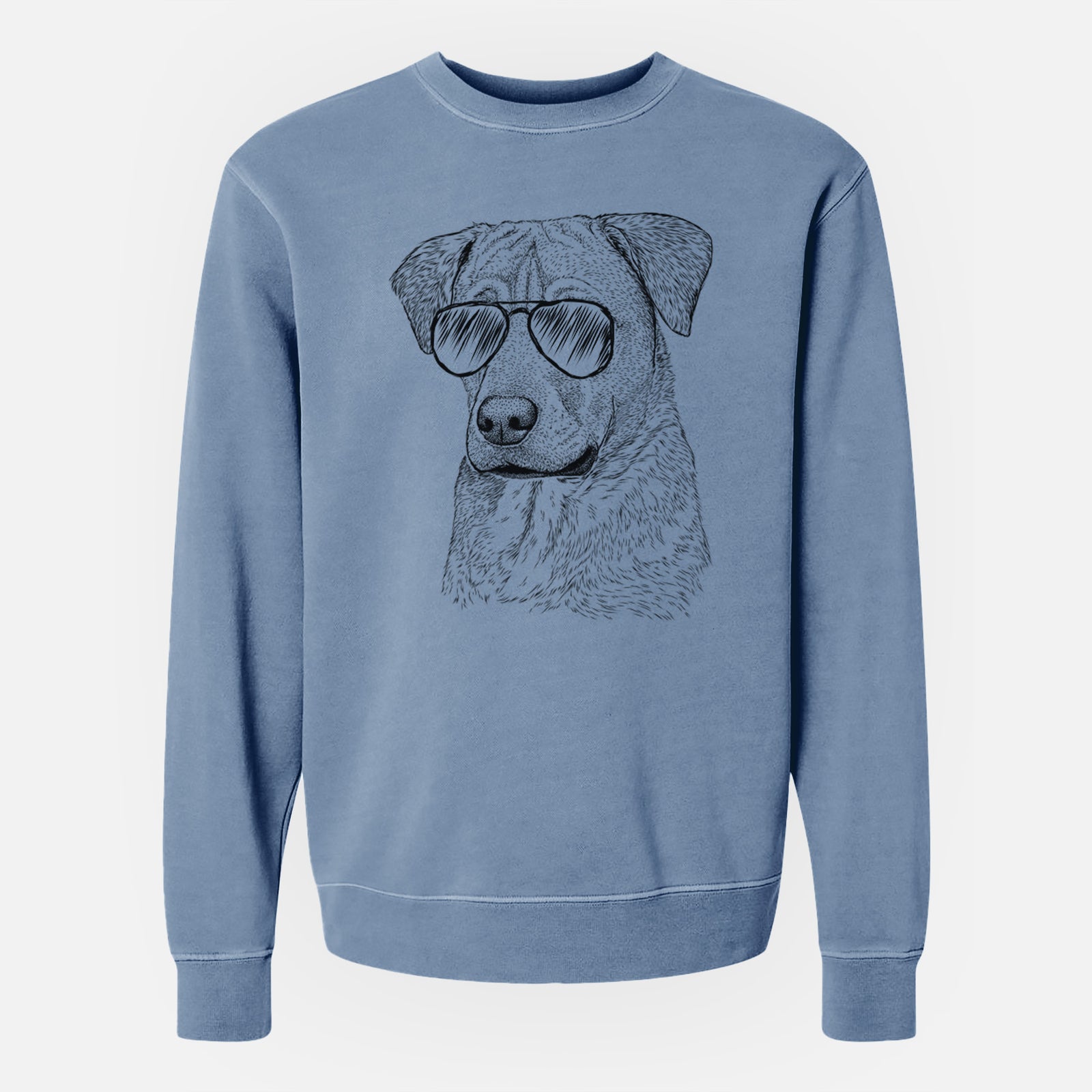 Aviator Feta the Mixed Breed - Unisex Pigment Dyed Crew Sweatshirt