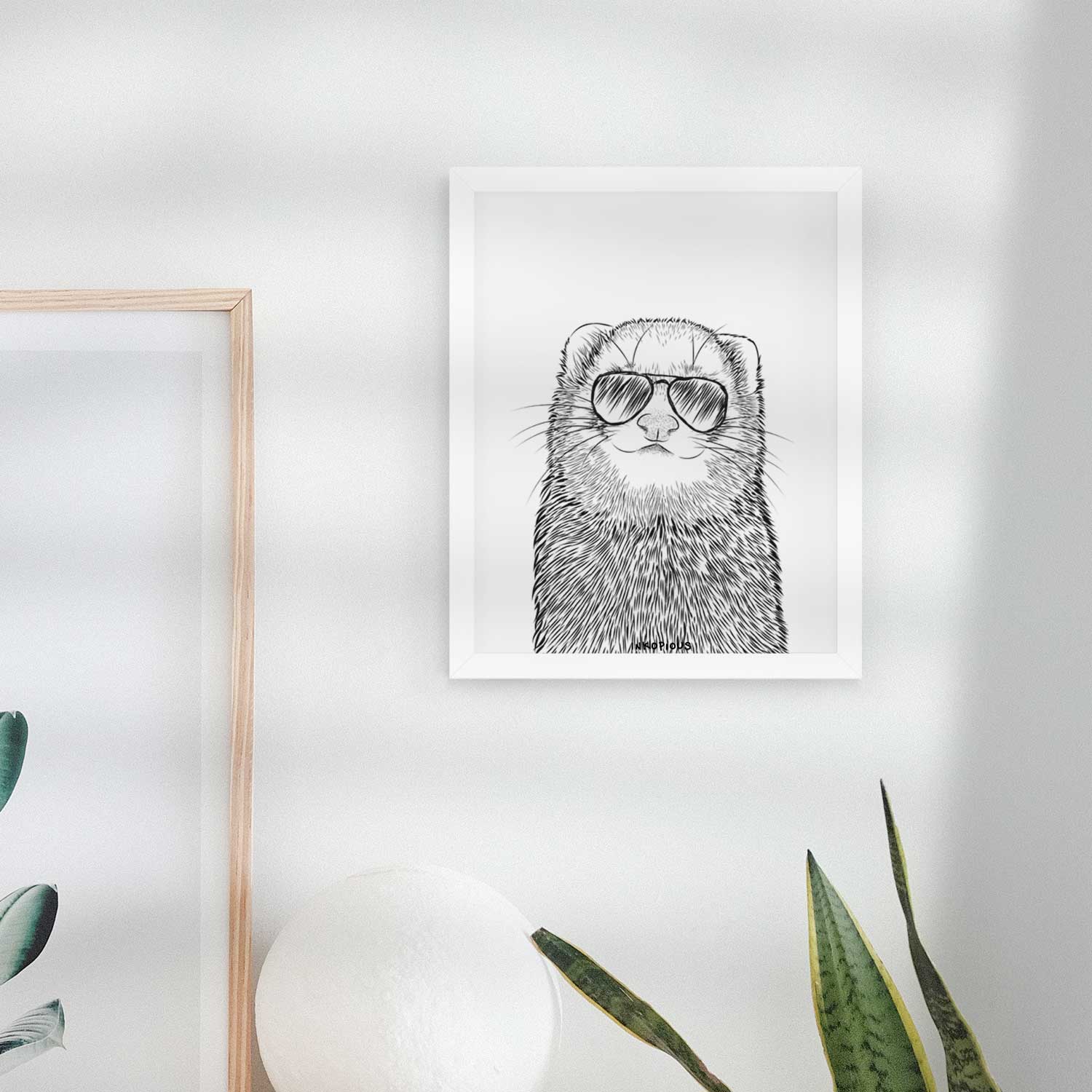 Fig the Ferret Art Print