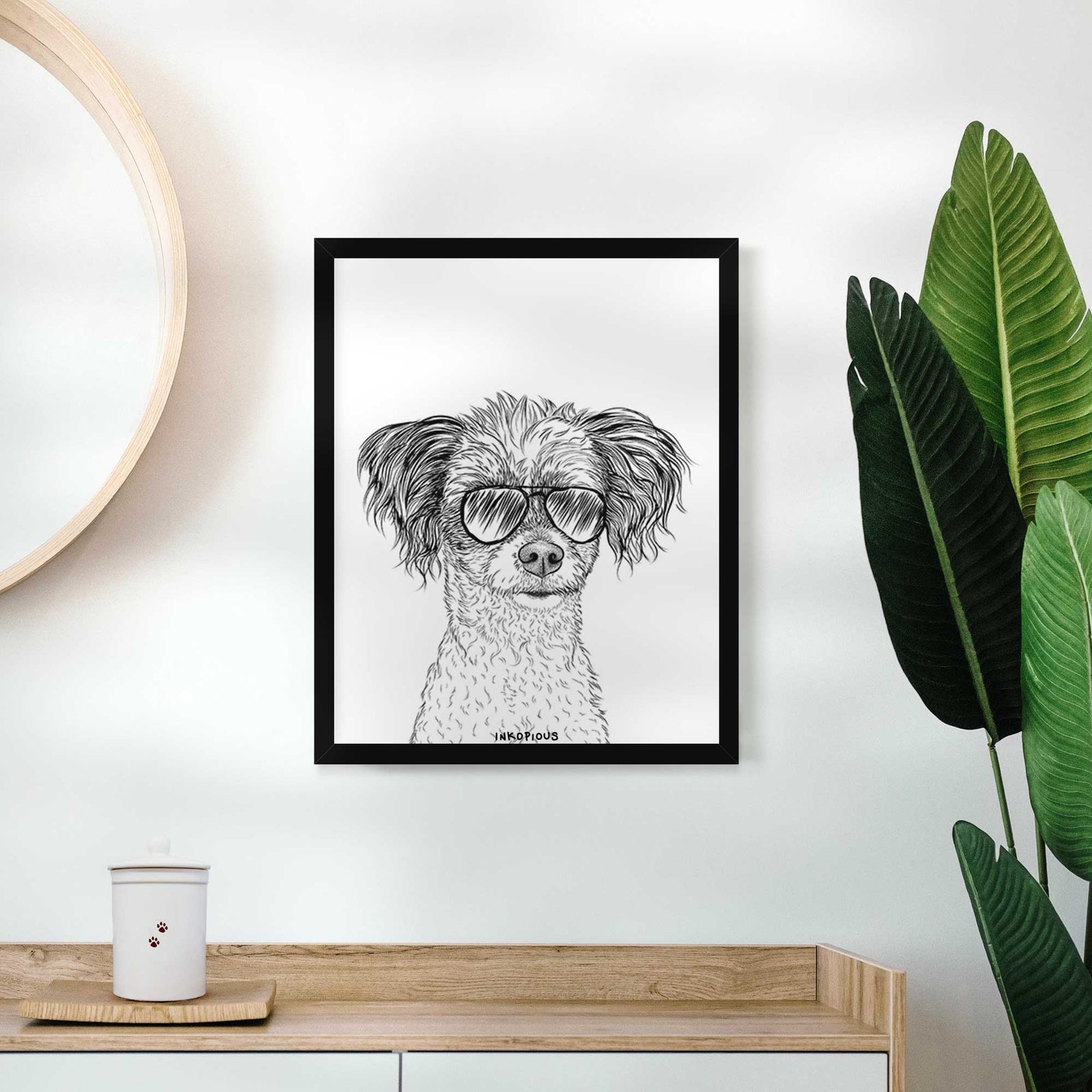 Finley Beth the Papillon Mix Art Print