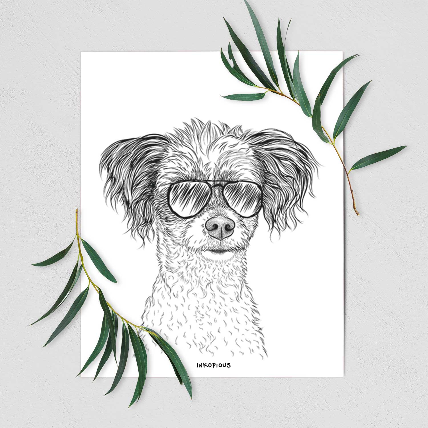 Finley Beth the Papillon Mix Art Print