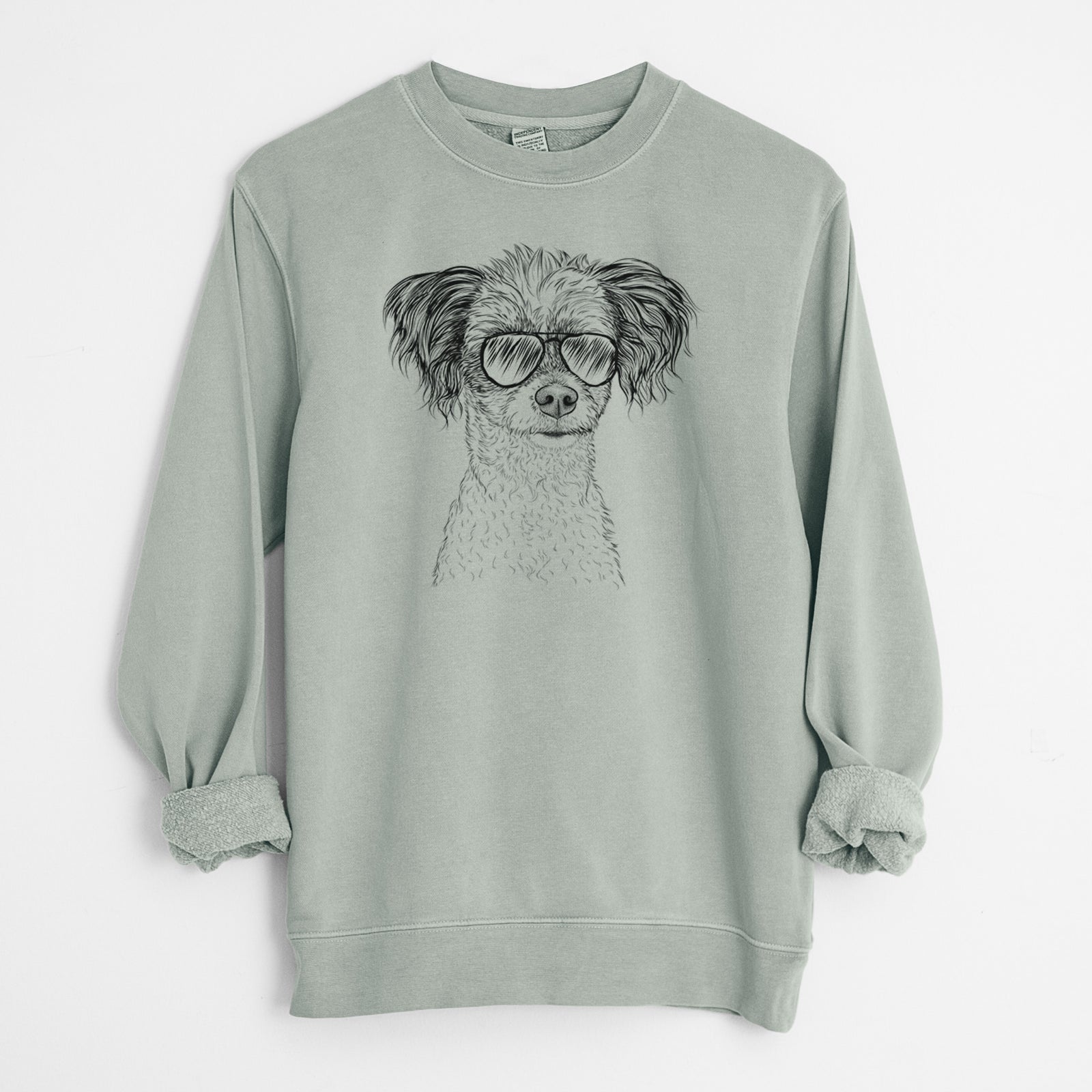 Aviator Finley the Papillon Mix - Unisex Pigment Dyed Crew Sweatshirt