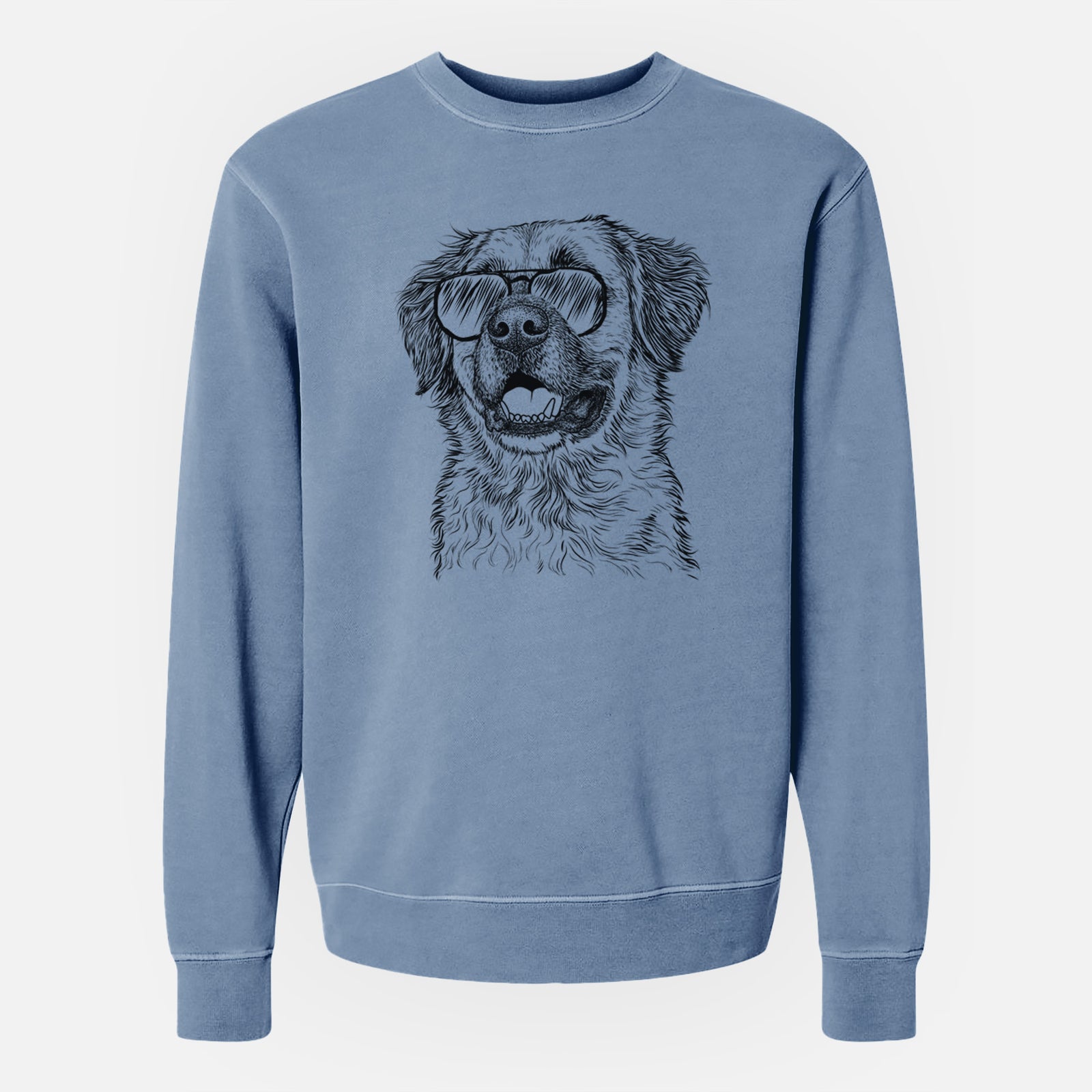 Aviator Finn the Mixed Breed - Unisex Pigment Dyed Crew Sweatshirt