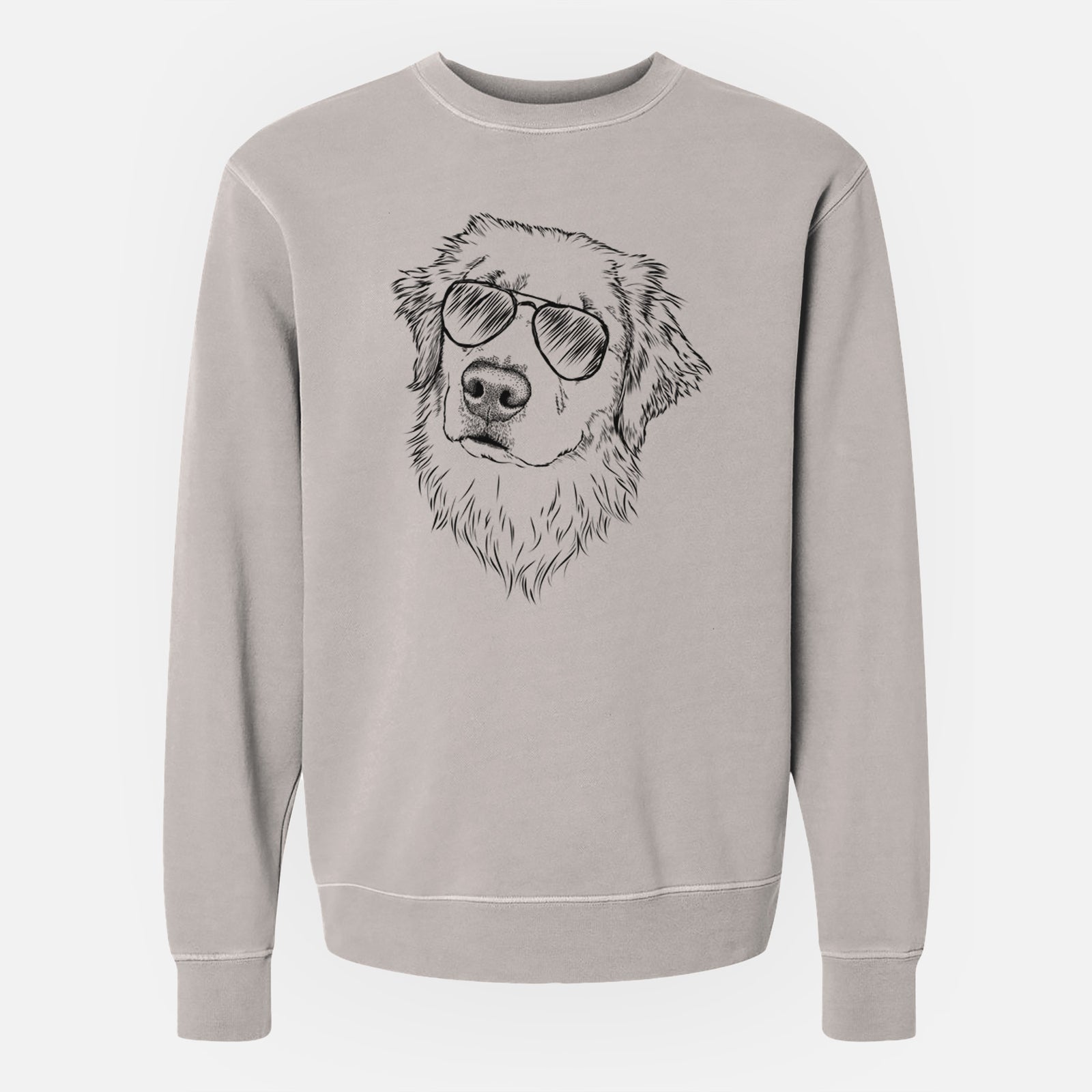 Aviator Fiona the Golden Retriever - Unisex Pigment Dyed Crew Sweatshirt