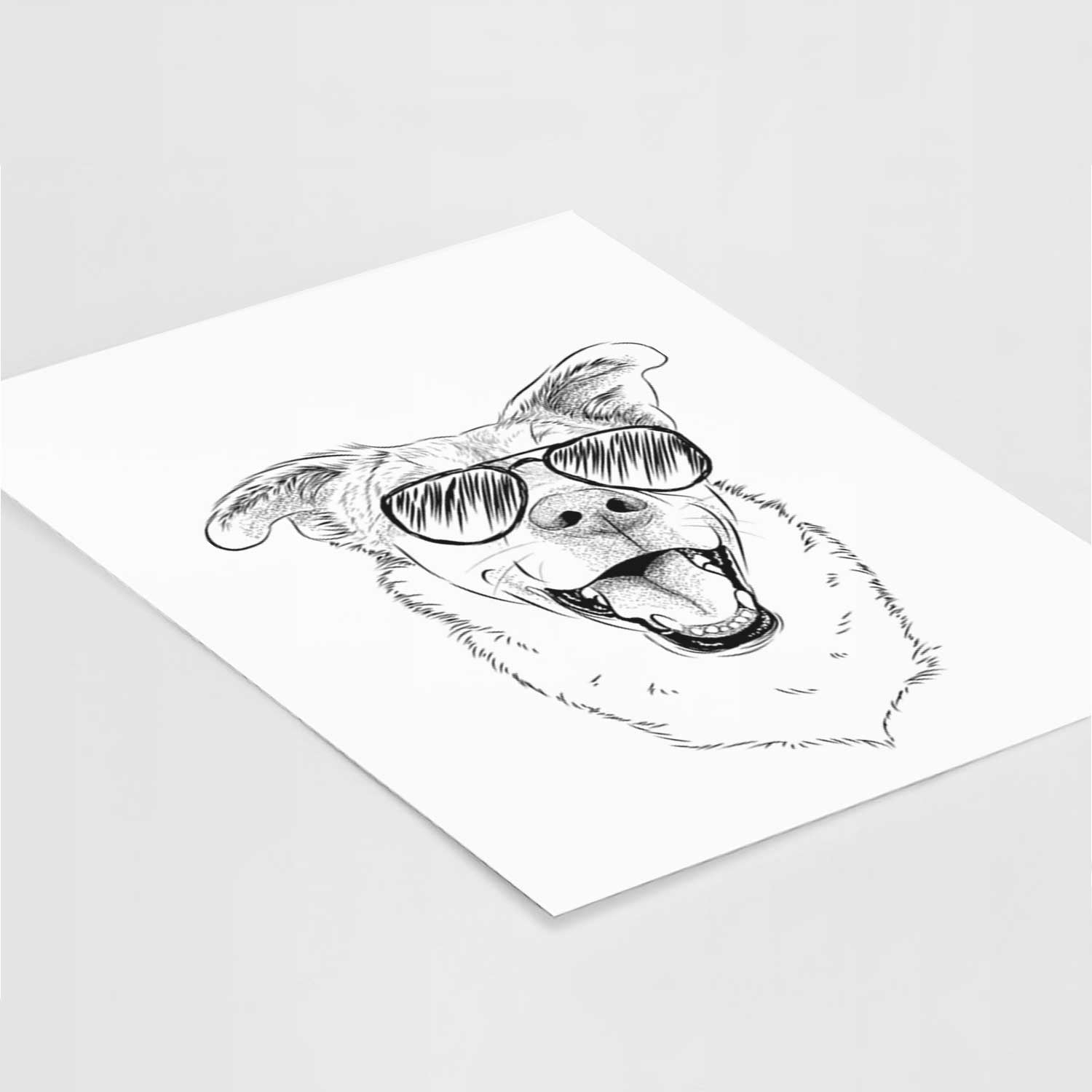 Fira the Saint Bernard Husky Mix Art Print
