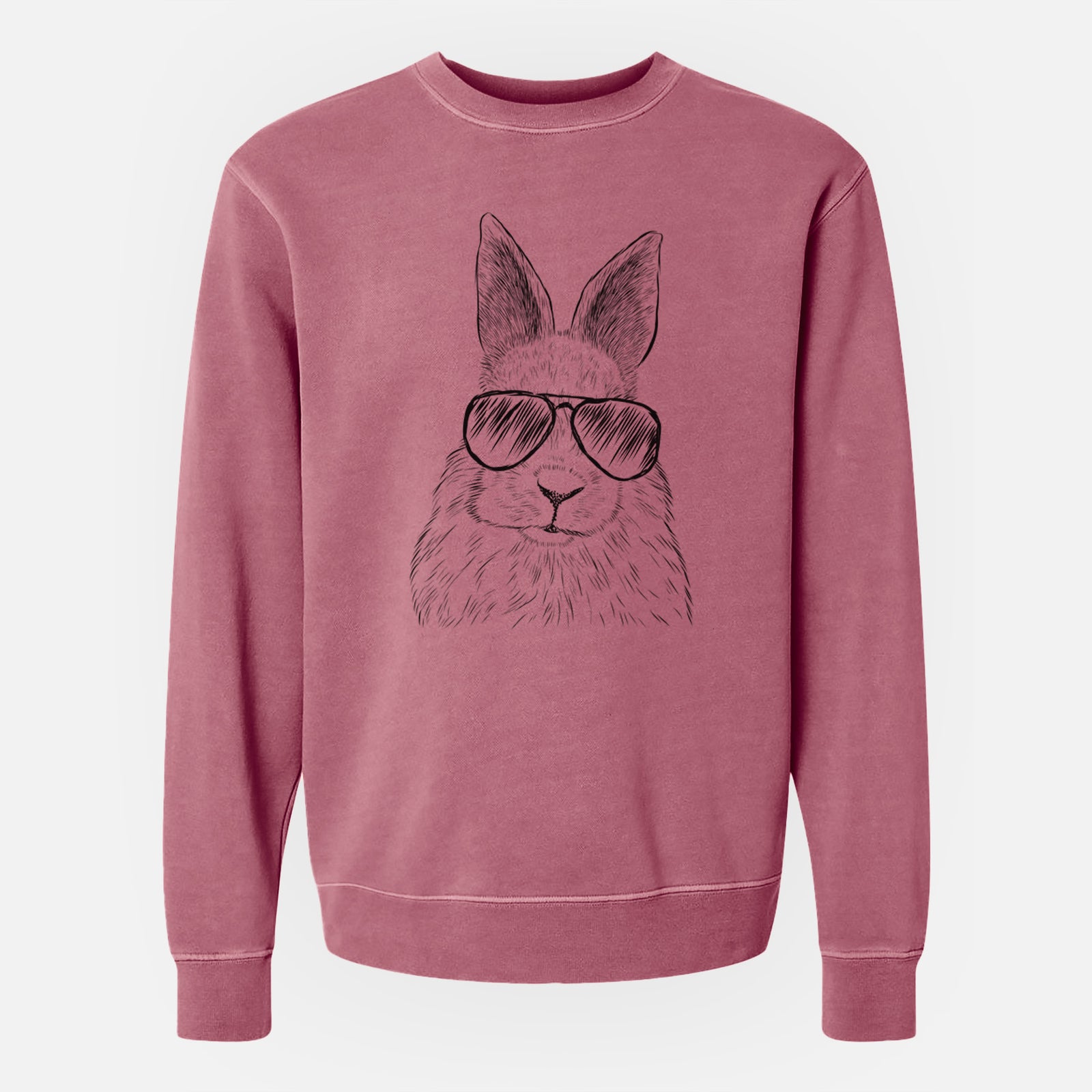 Aviator Flower the Rex Rabbit - Unisex Pigment Dyed Crew Sweatshirt
