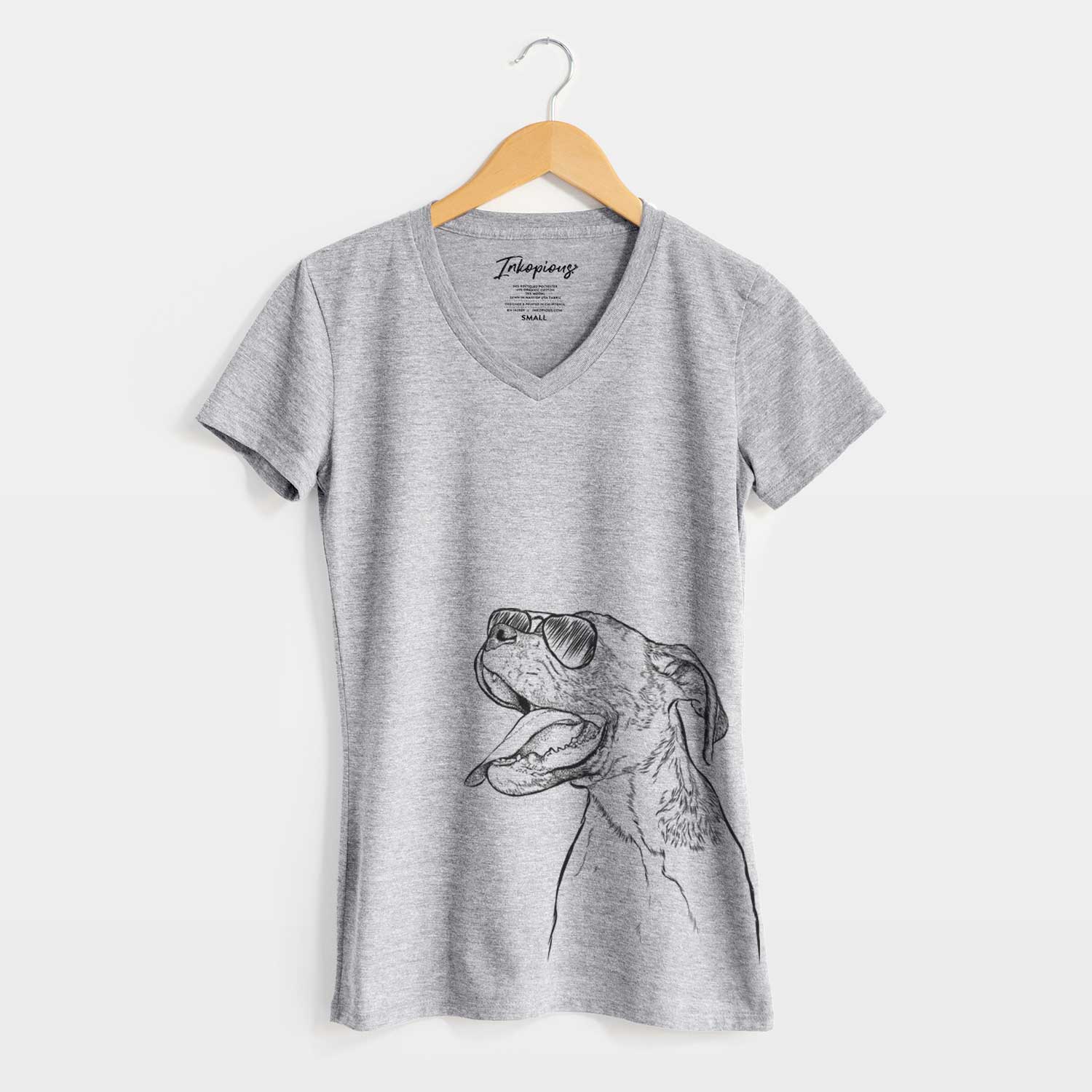 Aviator Floyd the Boxer - Women's V-neck Shirt