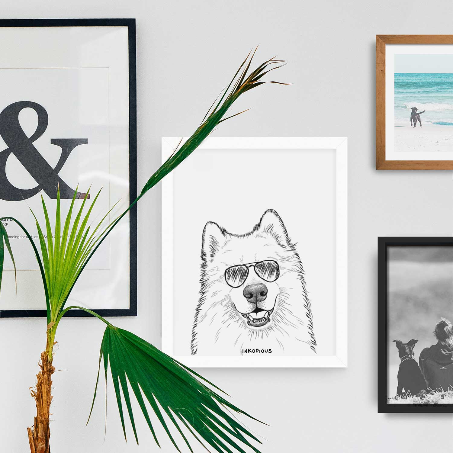 Foster the Samoyed Art Print
