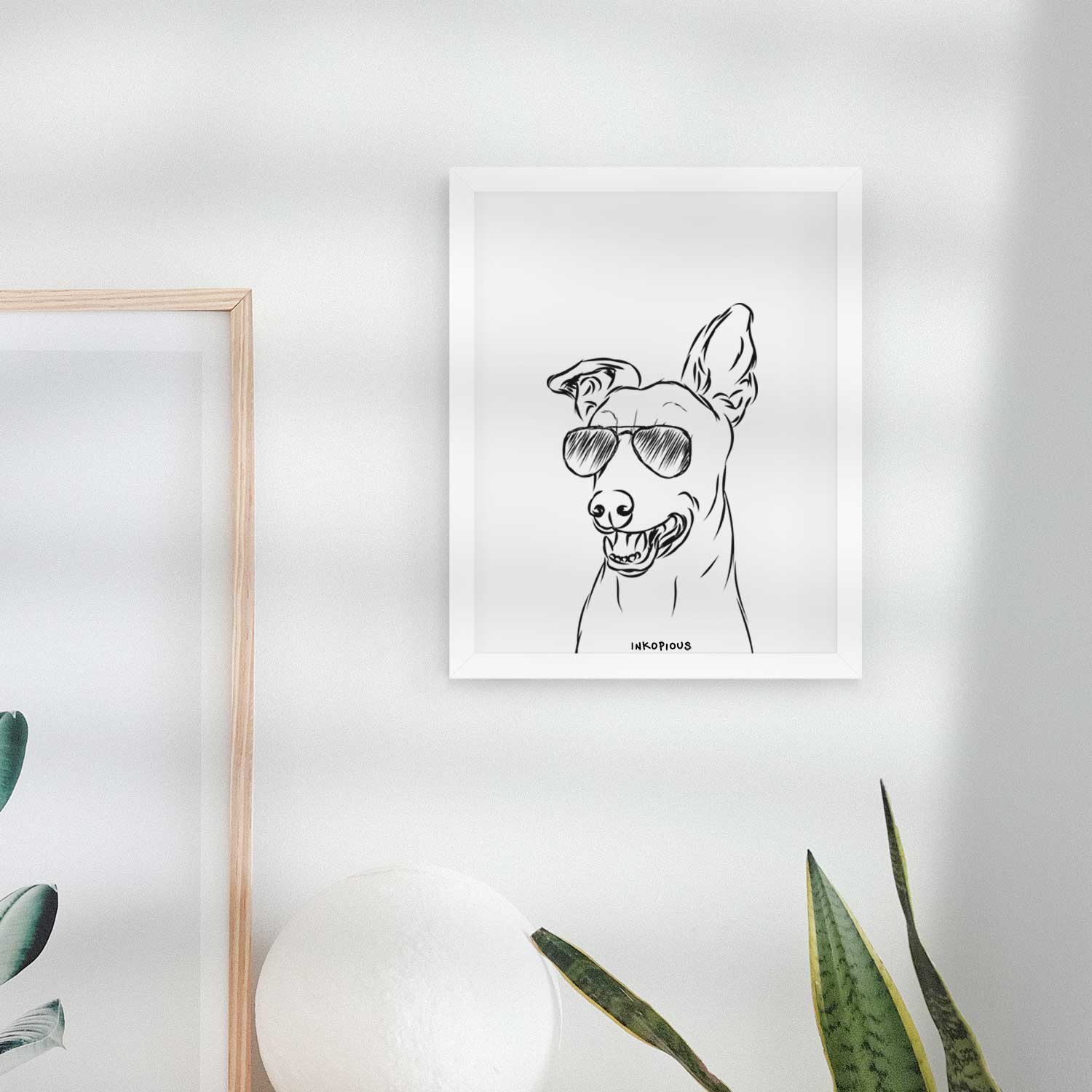 Frosty the Greyhound Art Print