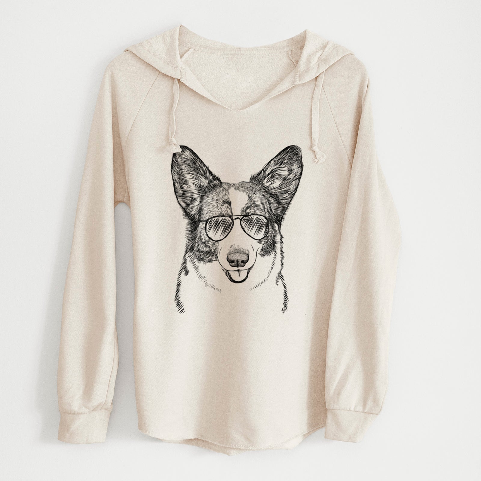 Aviator Gabby the Cardigan Welsh Corgi - Cali Wave Hooded Sweatshirt