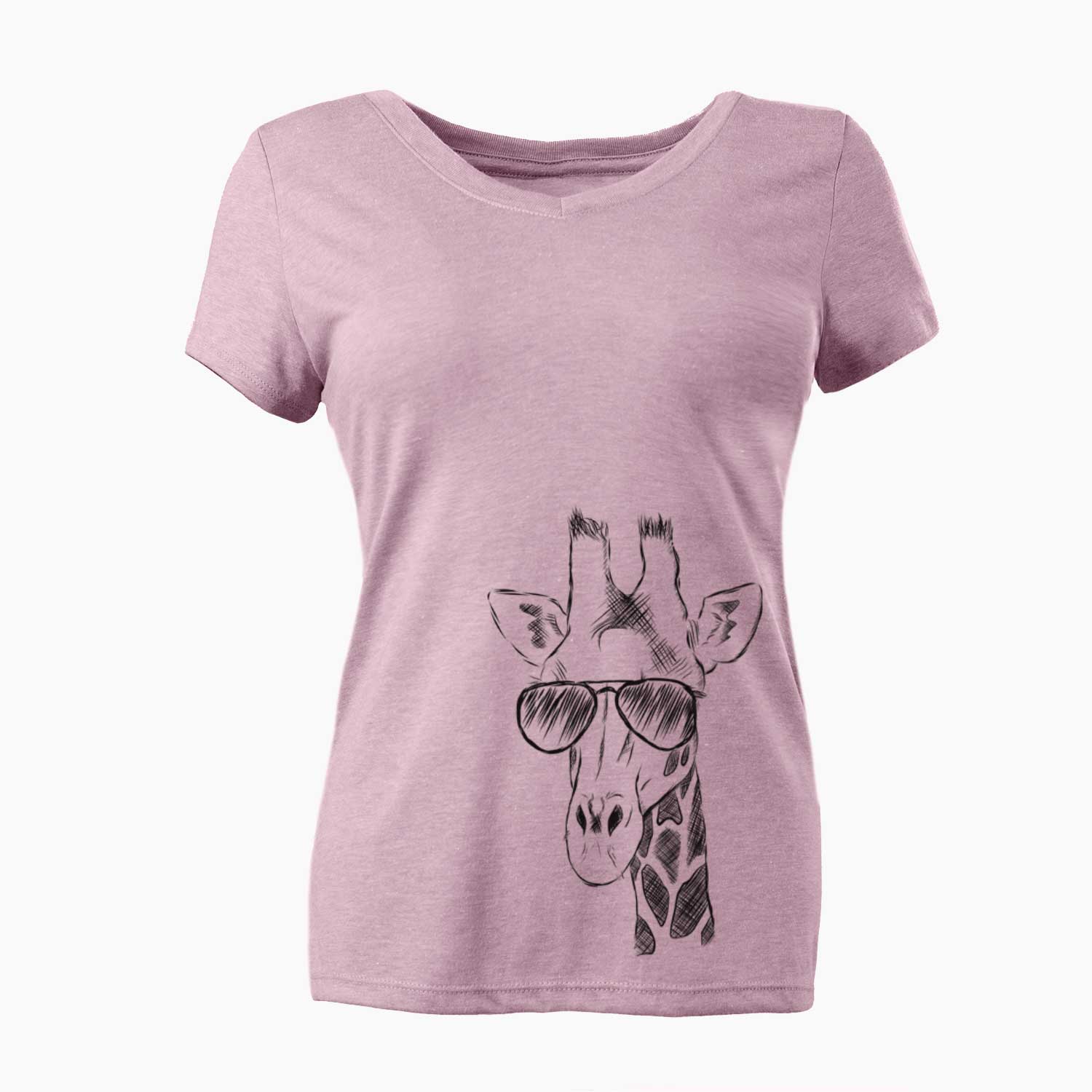 Aviator Geoffrey the Giraffe - Women's V-neck Shirt
