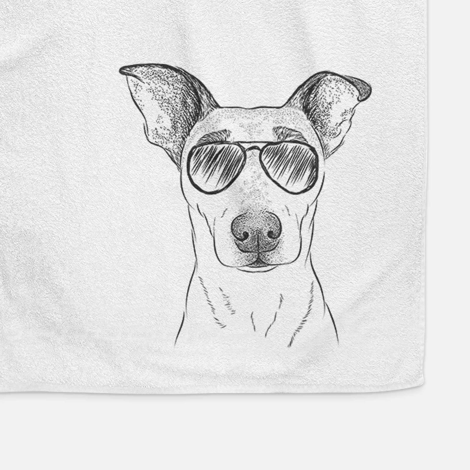 Georgie Rat the Terrier Mix Decorative Hand Towel