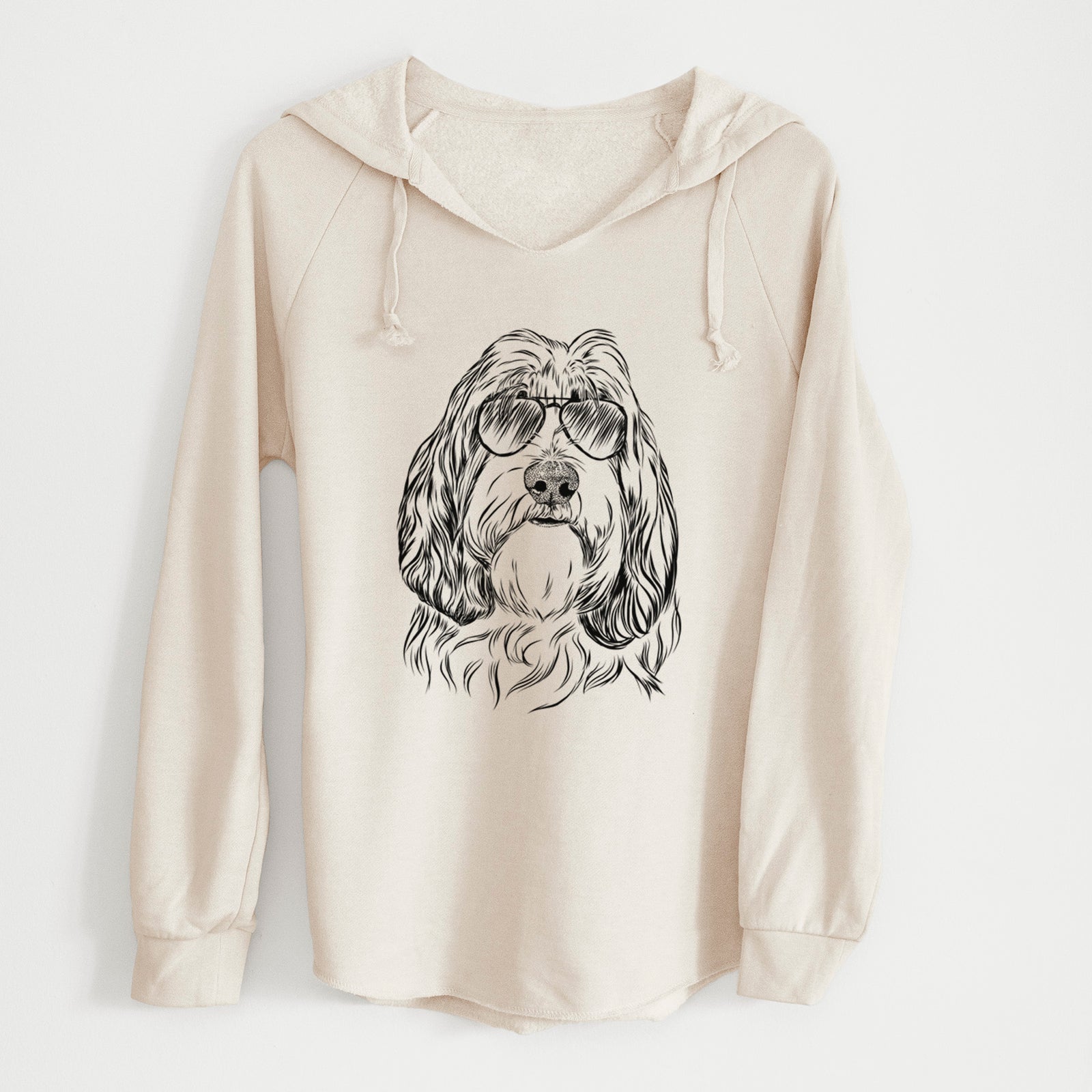 Aviator Gerard the Petit Basset Griffon Vendeen - Cali Wave Hooded Sweatshirt