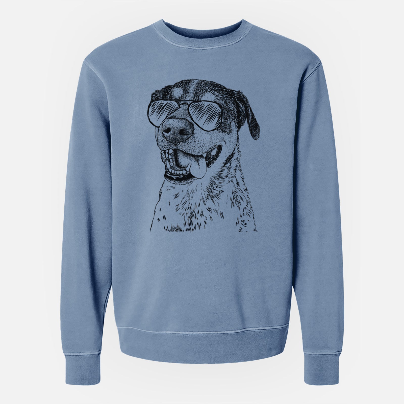 Aviator Gerti the Mixed Breed - Unisex Pigment Dyed Crew Sweatshirt