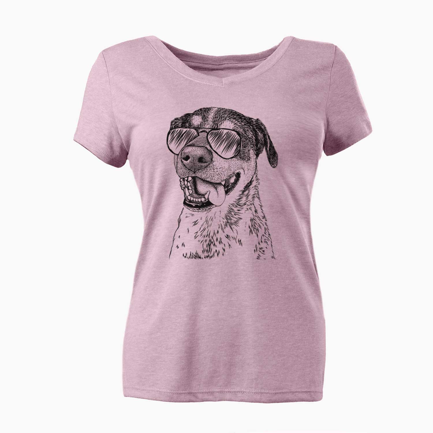 Aviator Gerti the Mixed Breed - Women's V-neck Shirt