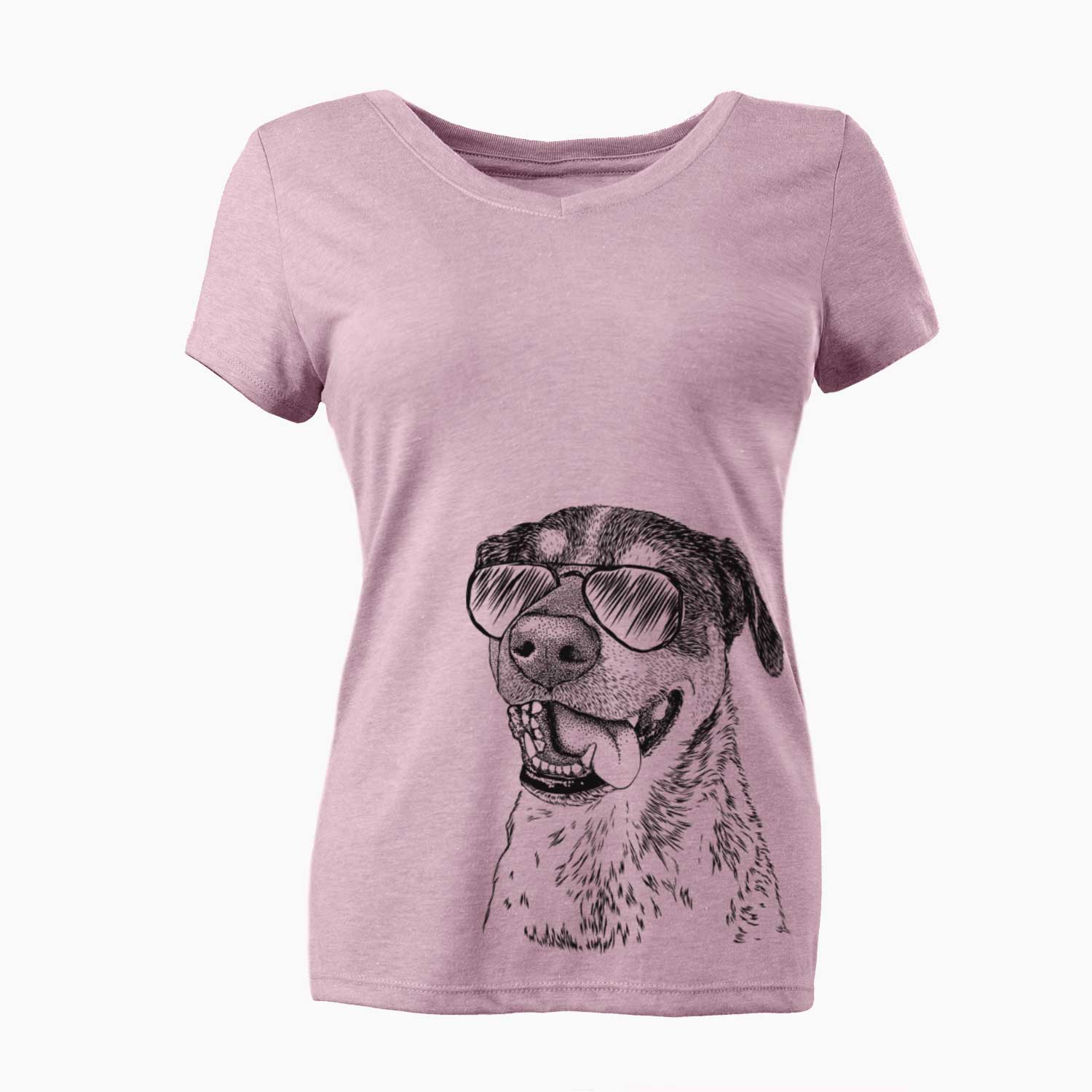 Aviator Gerti the Mixed Breed - Women's V-neck Shirt