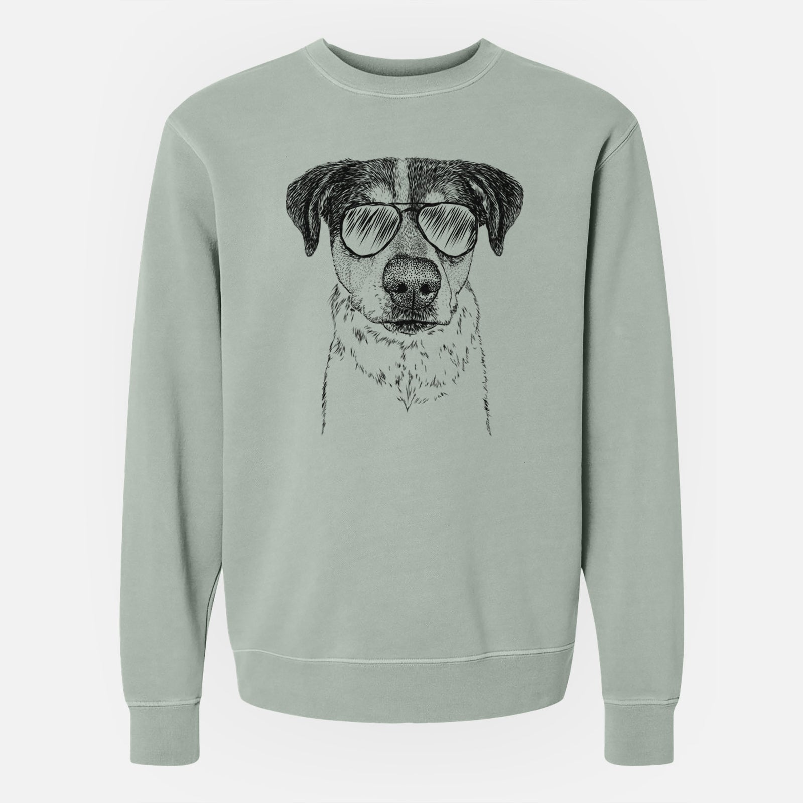 Aviator Gertrude the Mixed Breed - Unisex Pigment Dyed Crew Sweatshirt