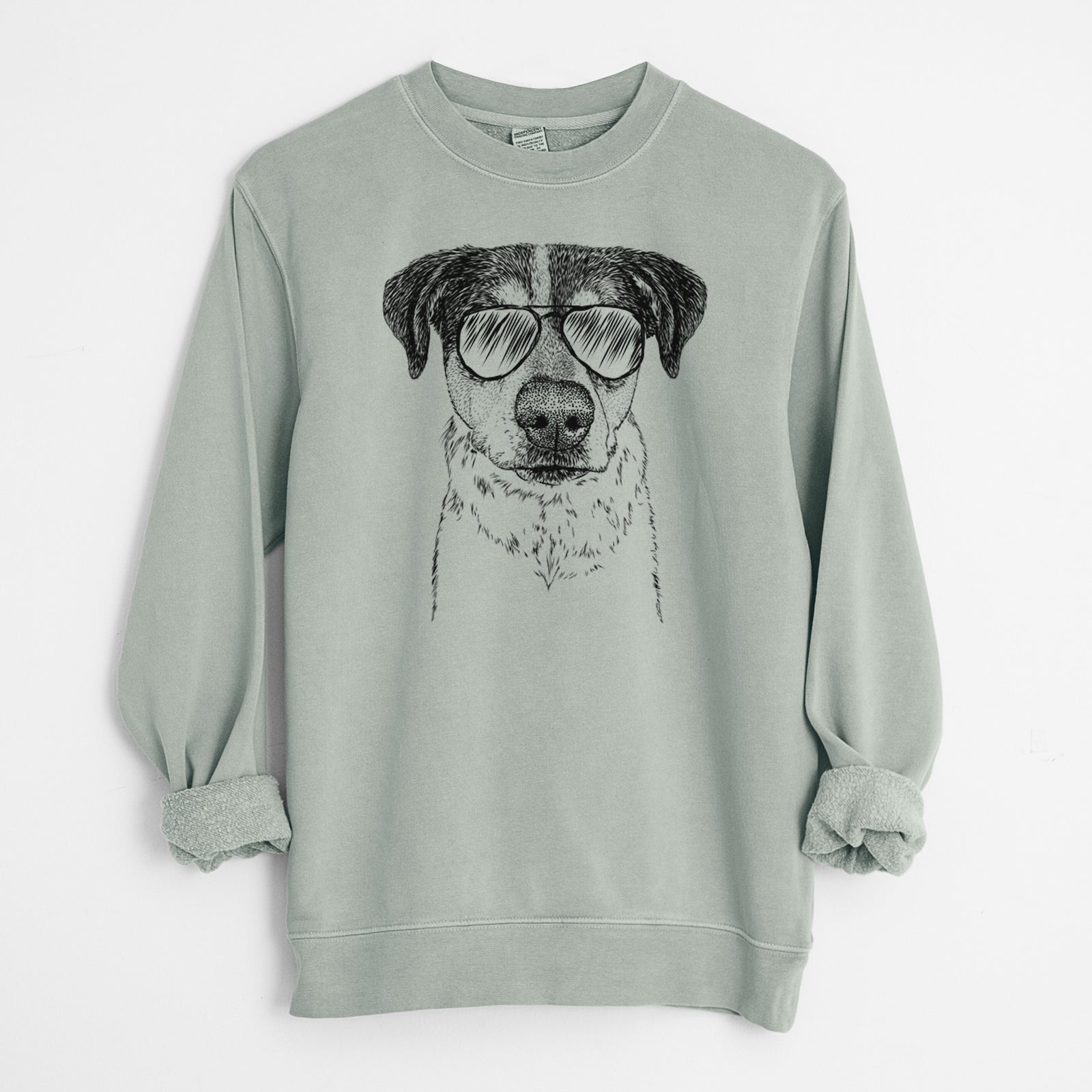 Aviator Gertrude the Mixed Breed - Unisex Pigment Dyed Crew Sweatshirt