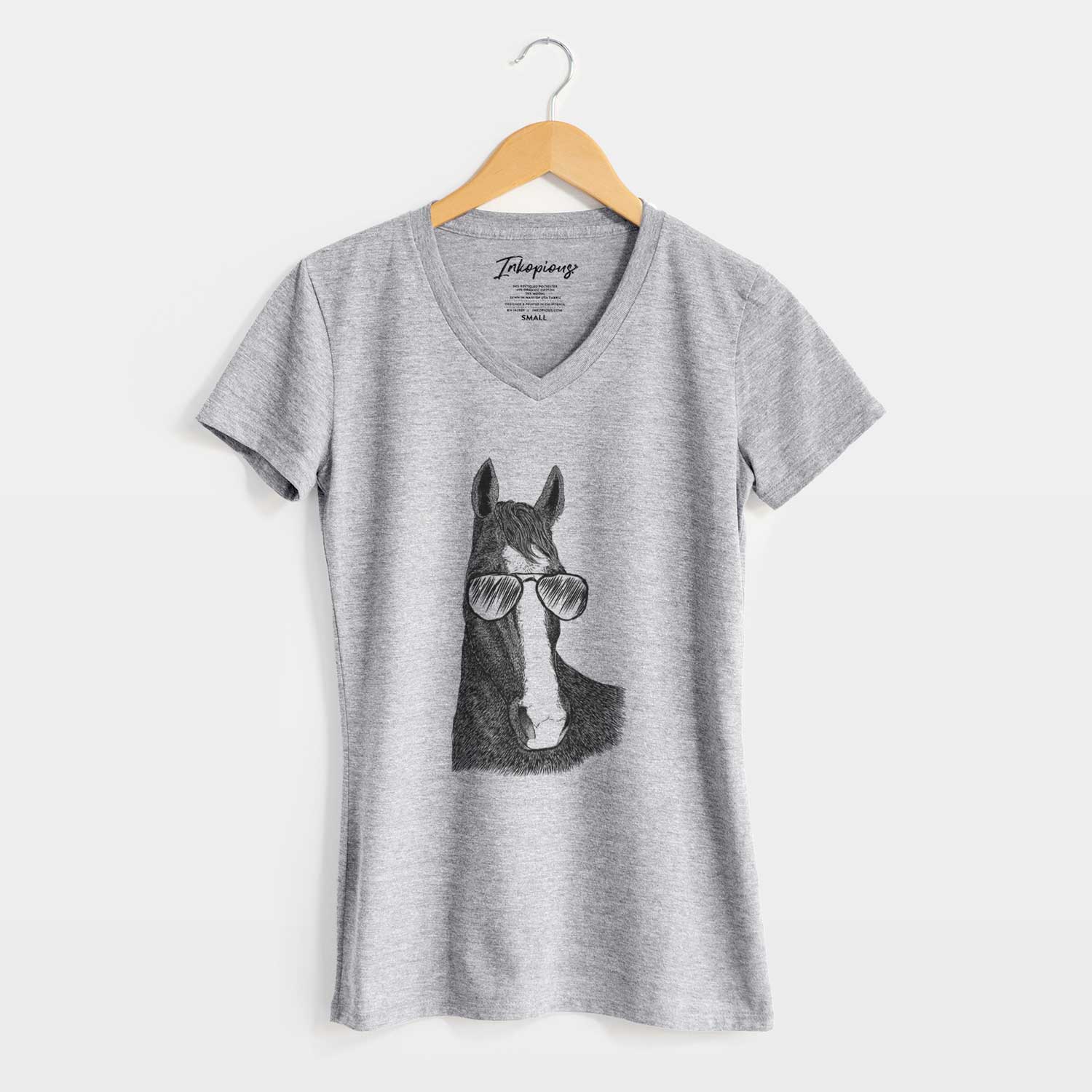 Aviator Gibson the Tennessee Walking Horse - Women's V-neck Shirt