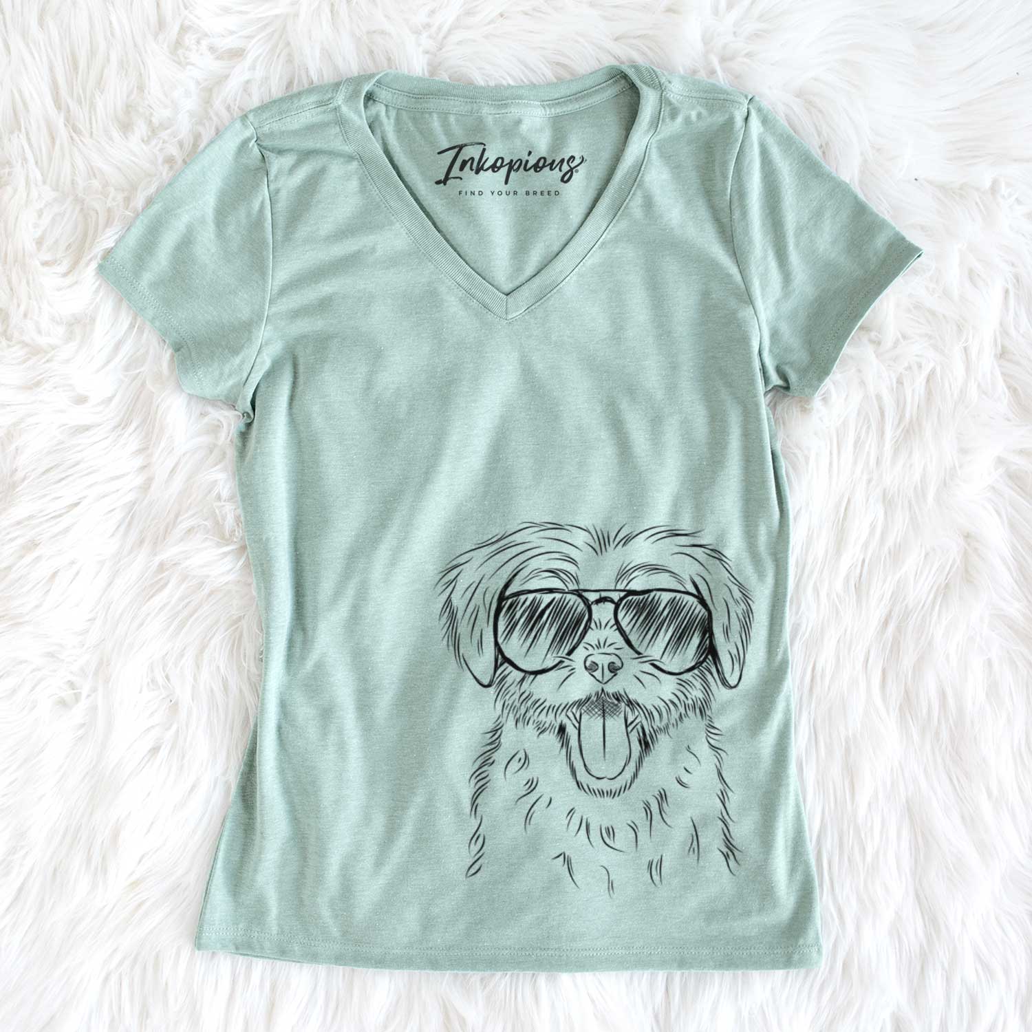 Gizmo the Maltese - Women's V-neck Shirt