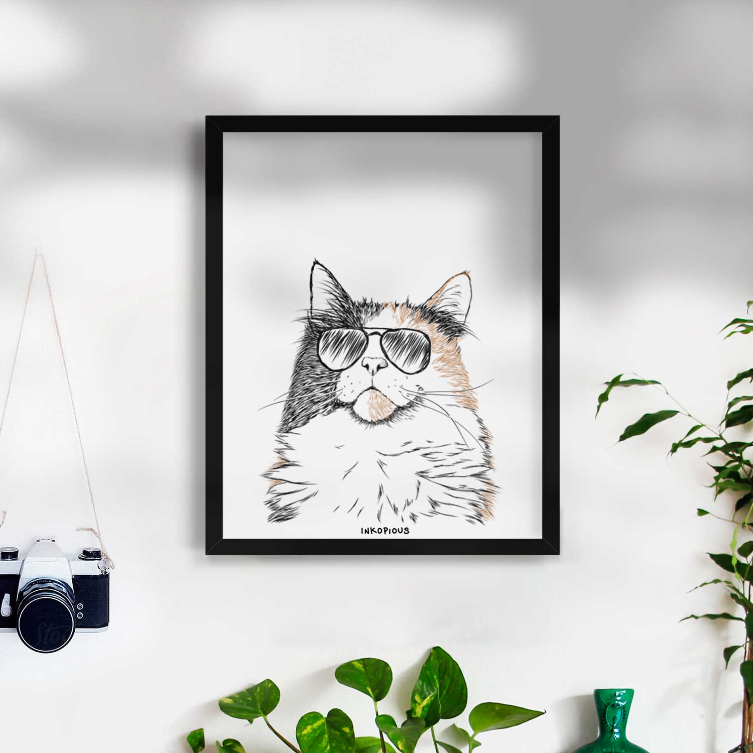Greta the Calico Cat Art Print