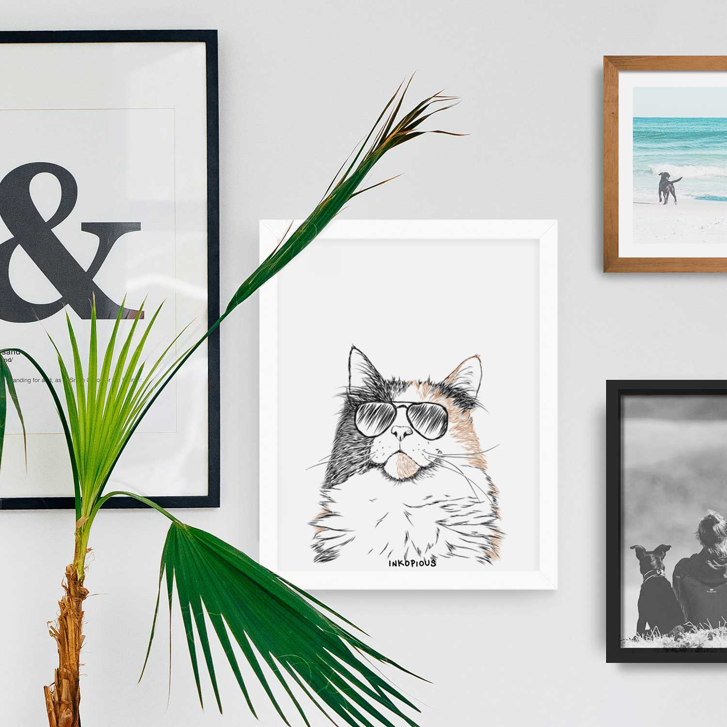 Greta the Calico Cat Art Print