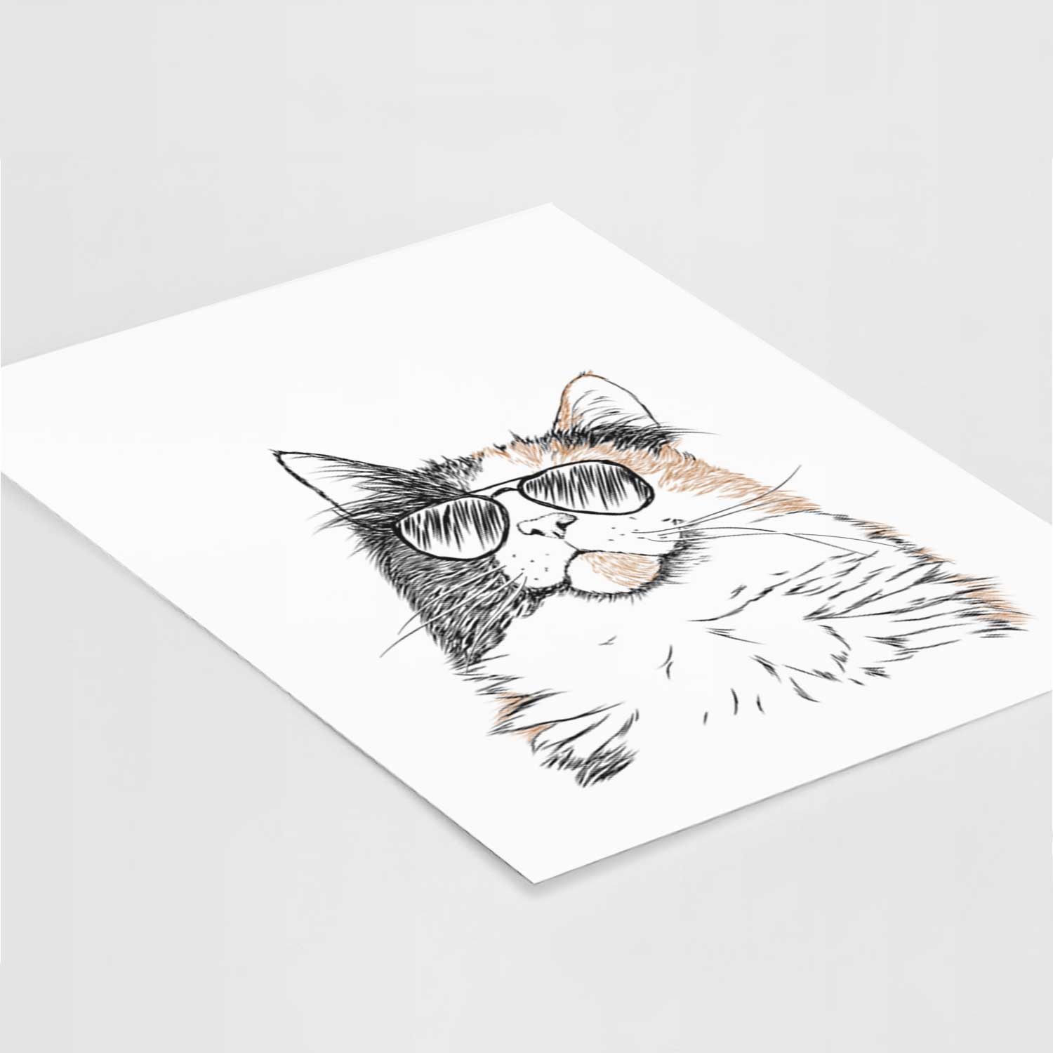 Greta the Calico Cat Art Print