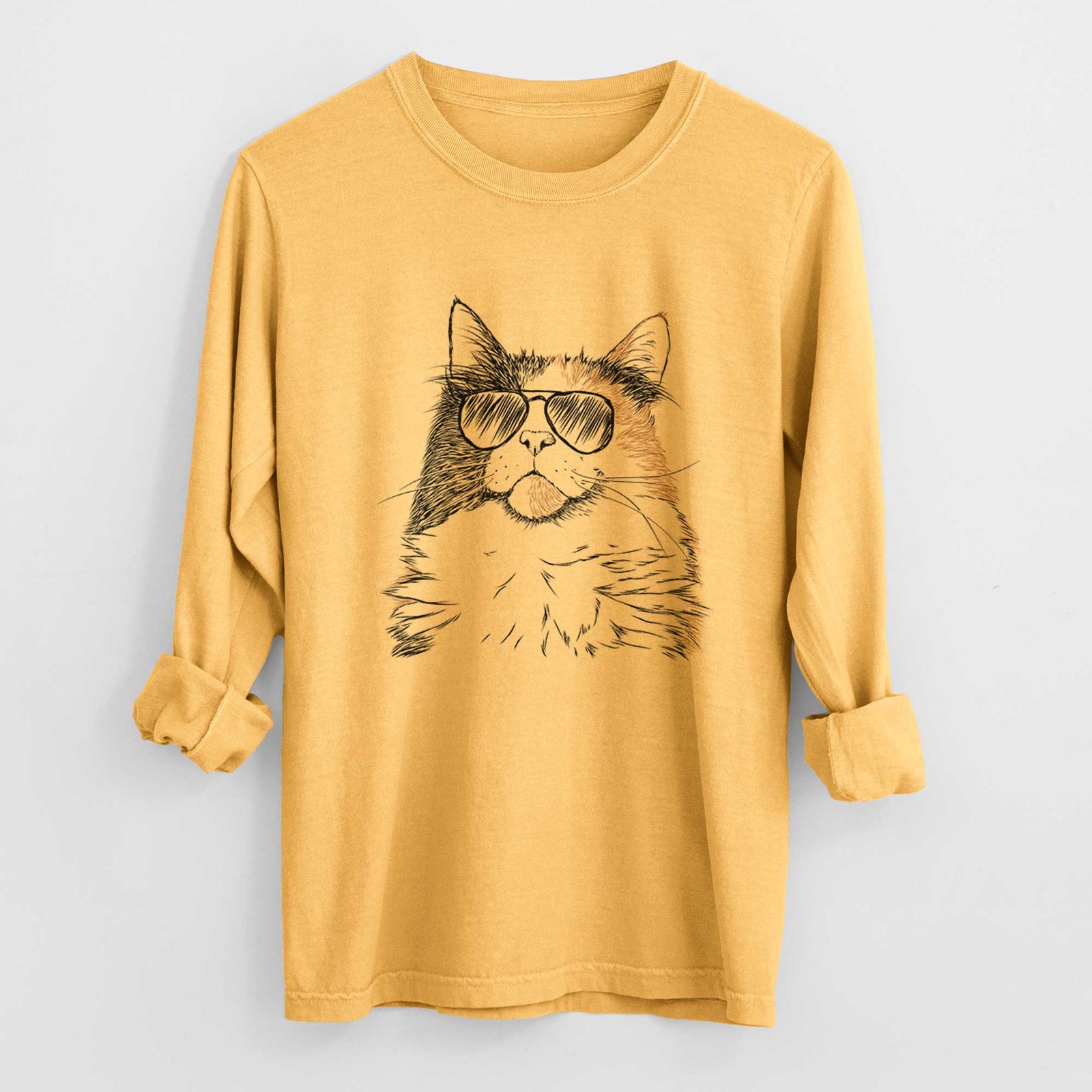 Aviators Greta the Calico Cat - Heavyweight 100% Cotton Long Sleeve