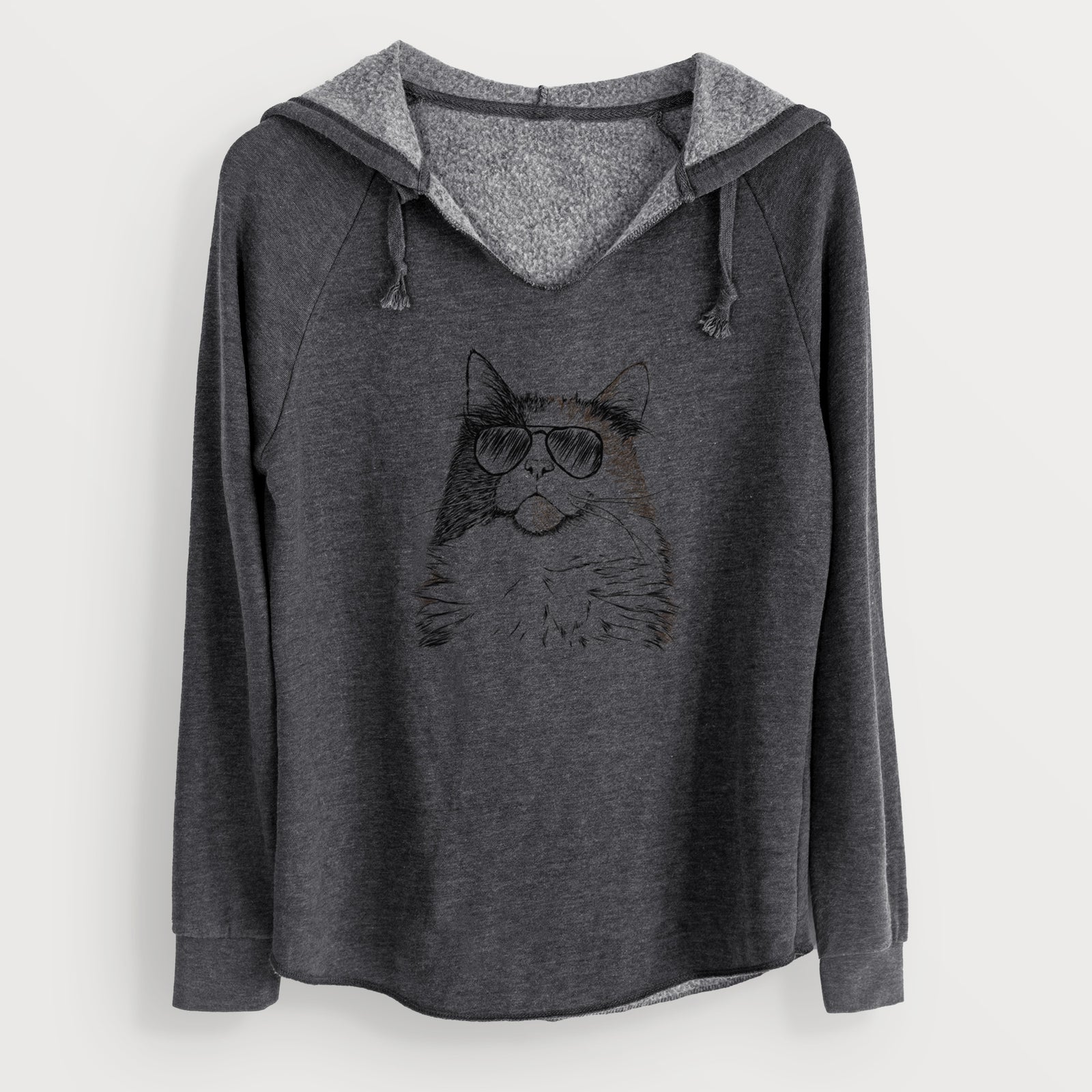 Aviator Greta the Calico Cat - Cali Wave Hooded Sweatshirt