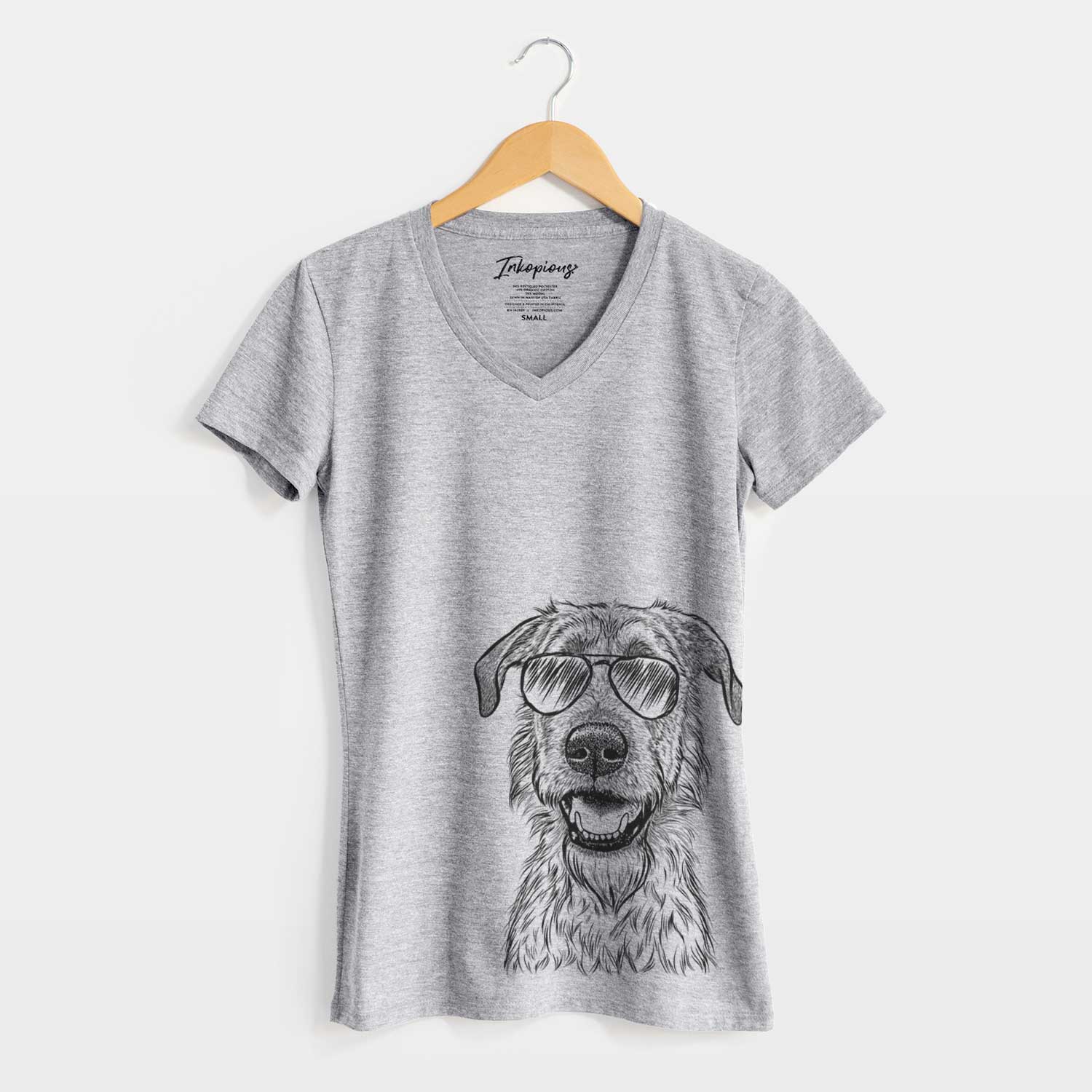 Aviator Griffin the Irish Wolfhound - Women's V-neck Shirt