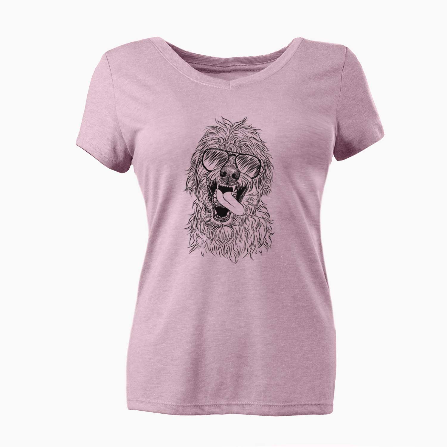 Aviator Groot the Irish Wolfhound - Women's V-neck Shirt