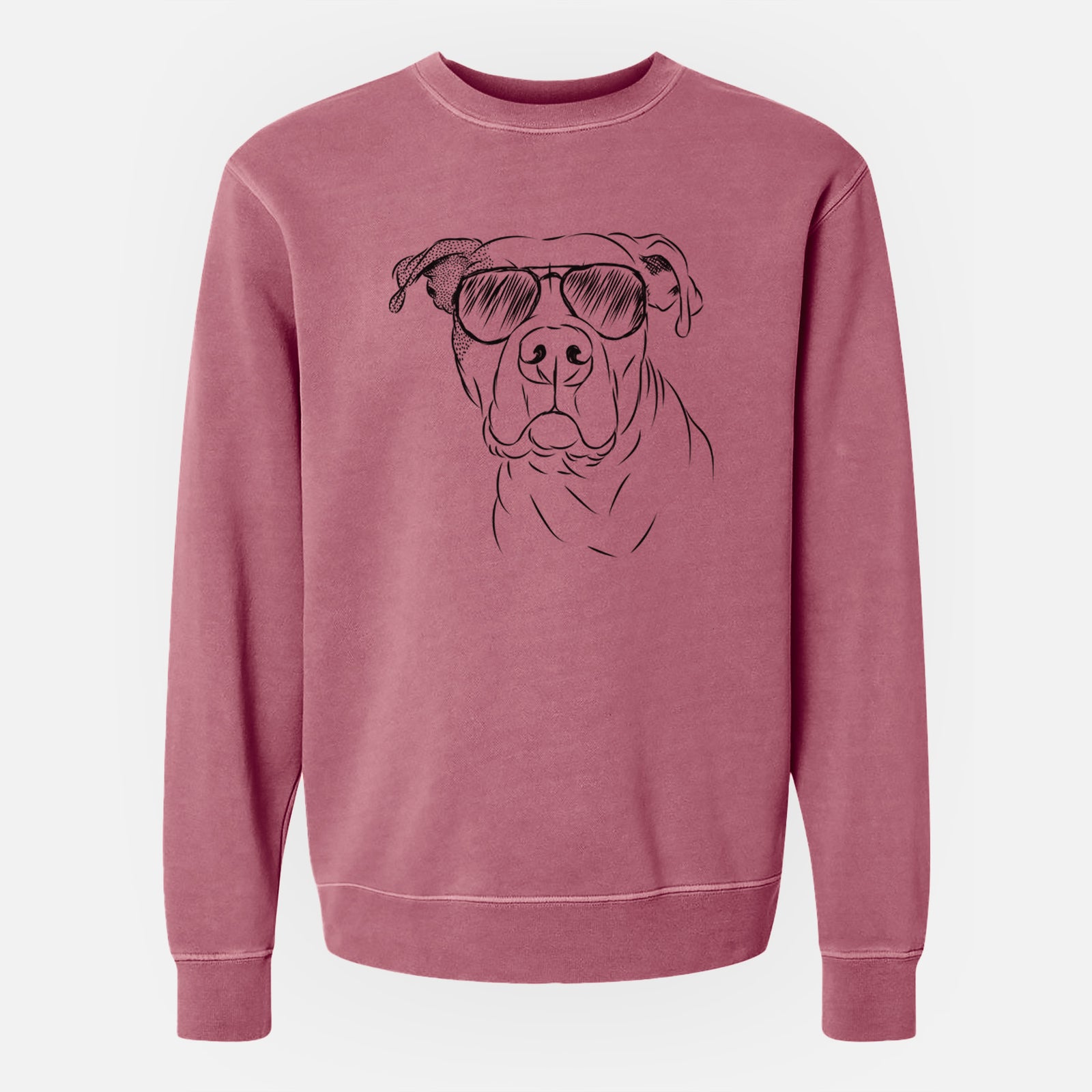 Aviator Gummy the Pitbull - Unisex Pigment Dyed Crew Sweatshirt
