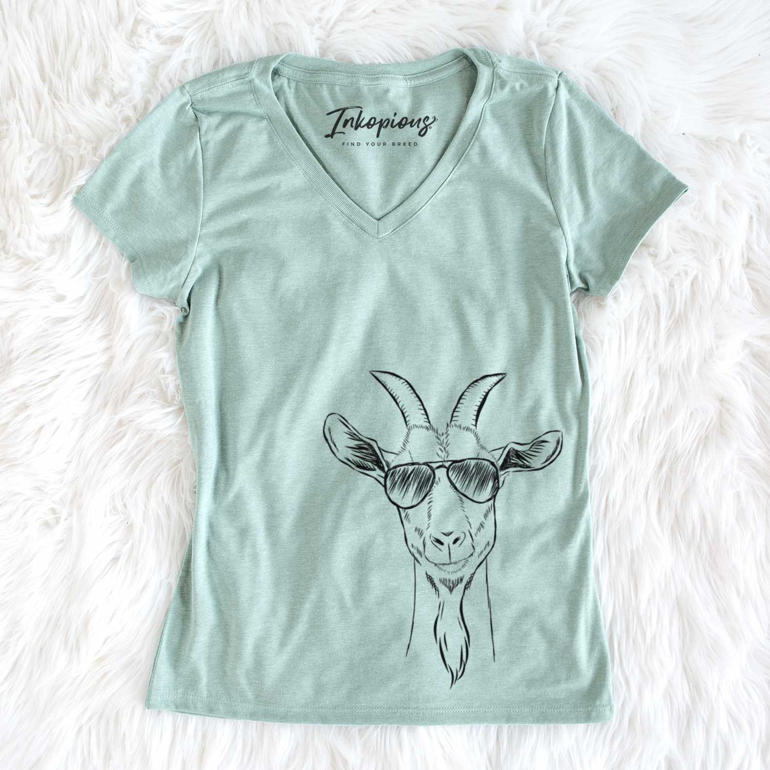 Aviator Gunnar the Goat - Women's V-neck Shirt