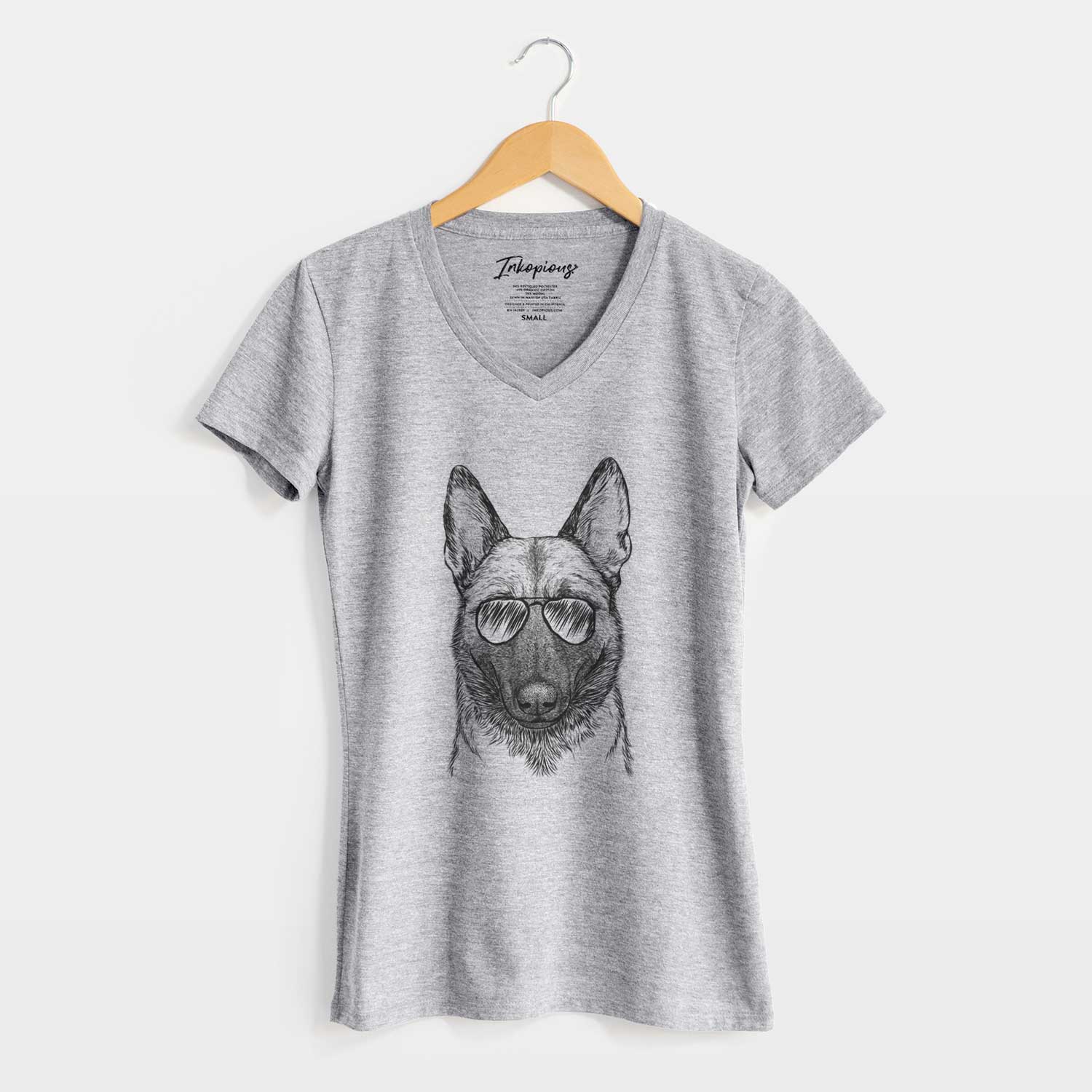 Aviator Gunther the Belgian Malinois - Women's V-neck Shirt