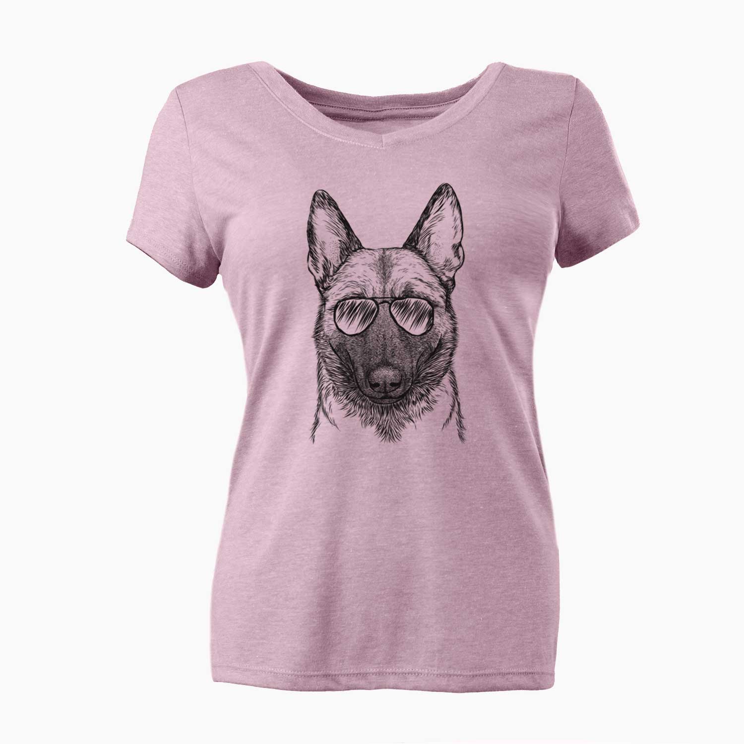 Aviator Gunther the Belgian Malinois - Women's V-neck Shirt