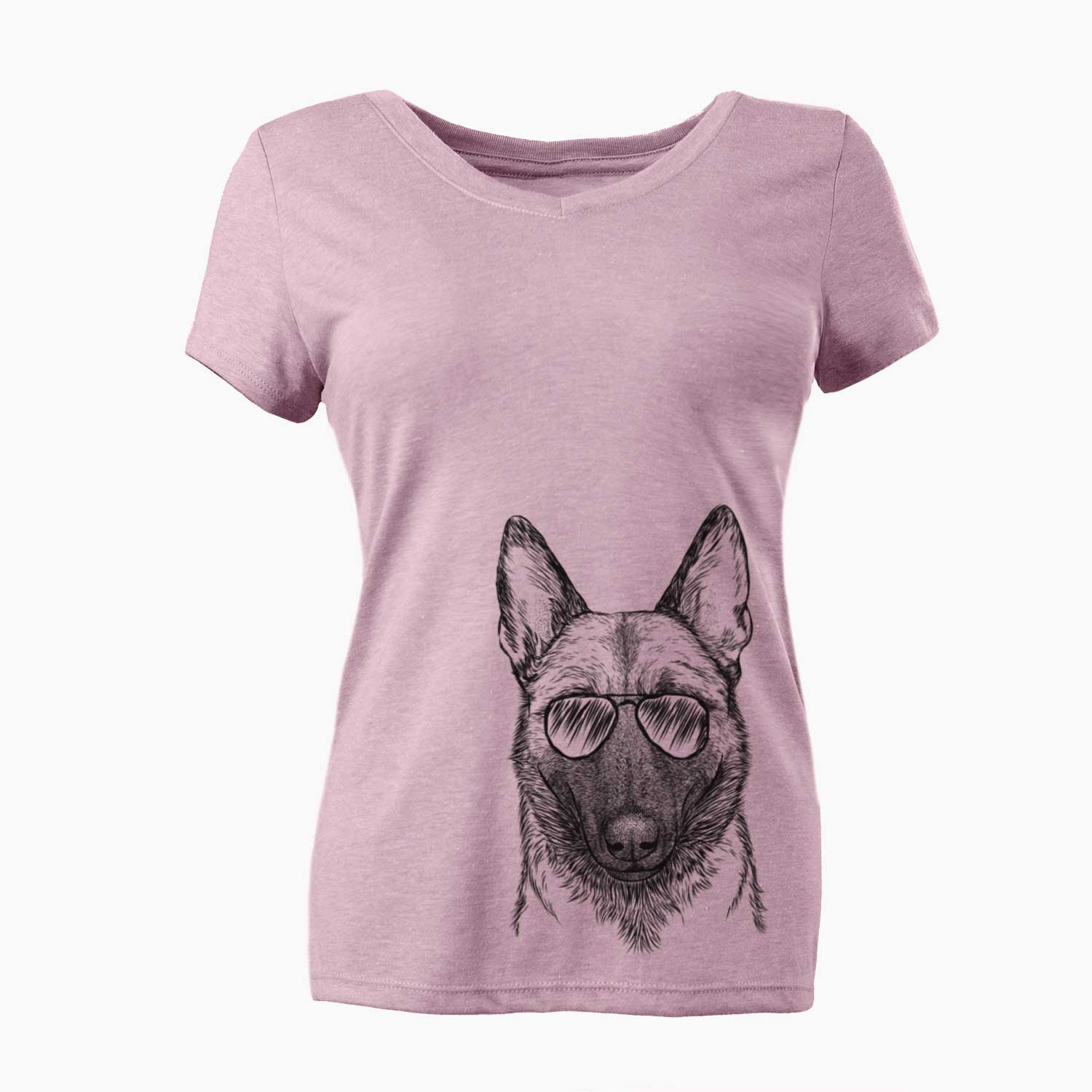 Aviator Gunther the Belgian Malinois - Women's V-neck Shirt