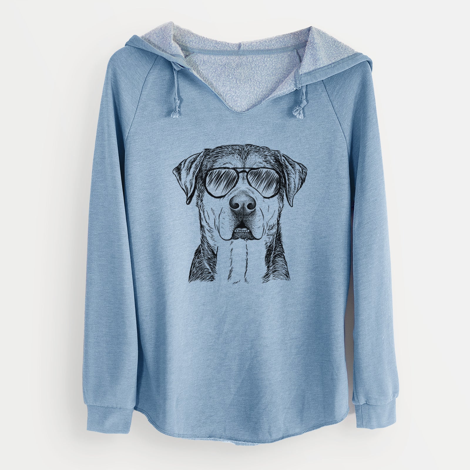 Aviator Gus the Rottweiler Mix - Cali Wave Hooded Sweatshirt