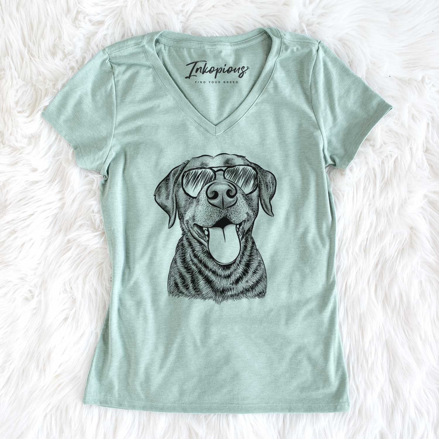 Aviator Gwen the Labrador Retriever - Women's V-neck Shirt