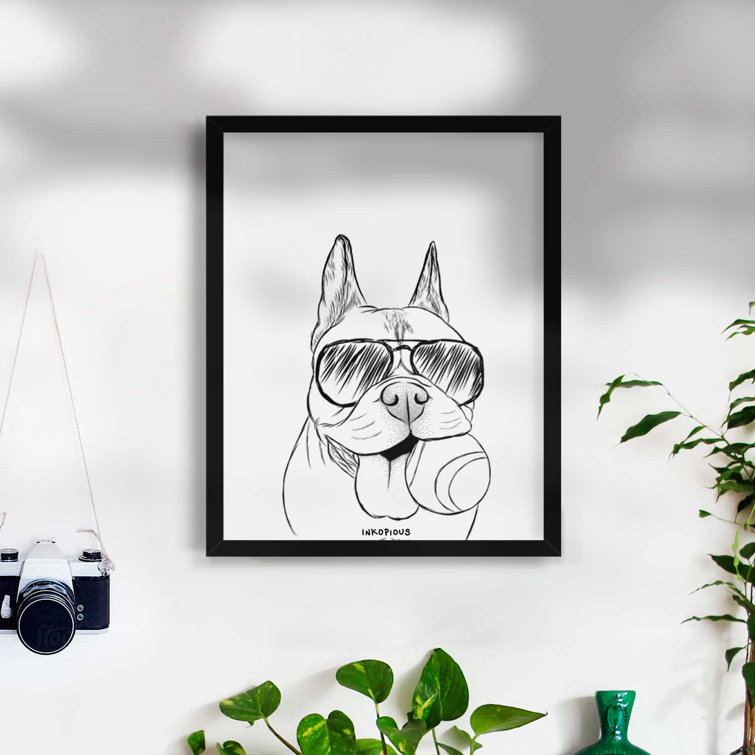 Happy Franco the French Bulldog Art Print