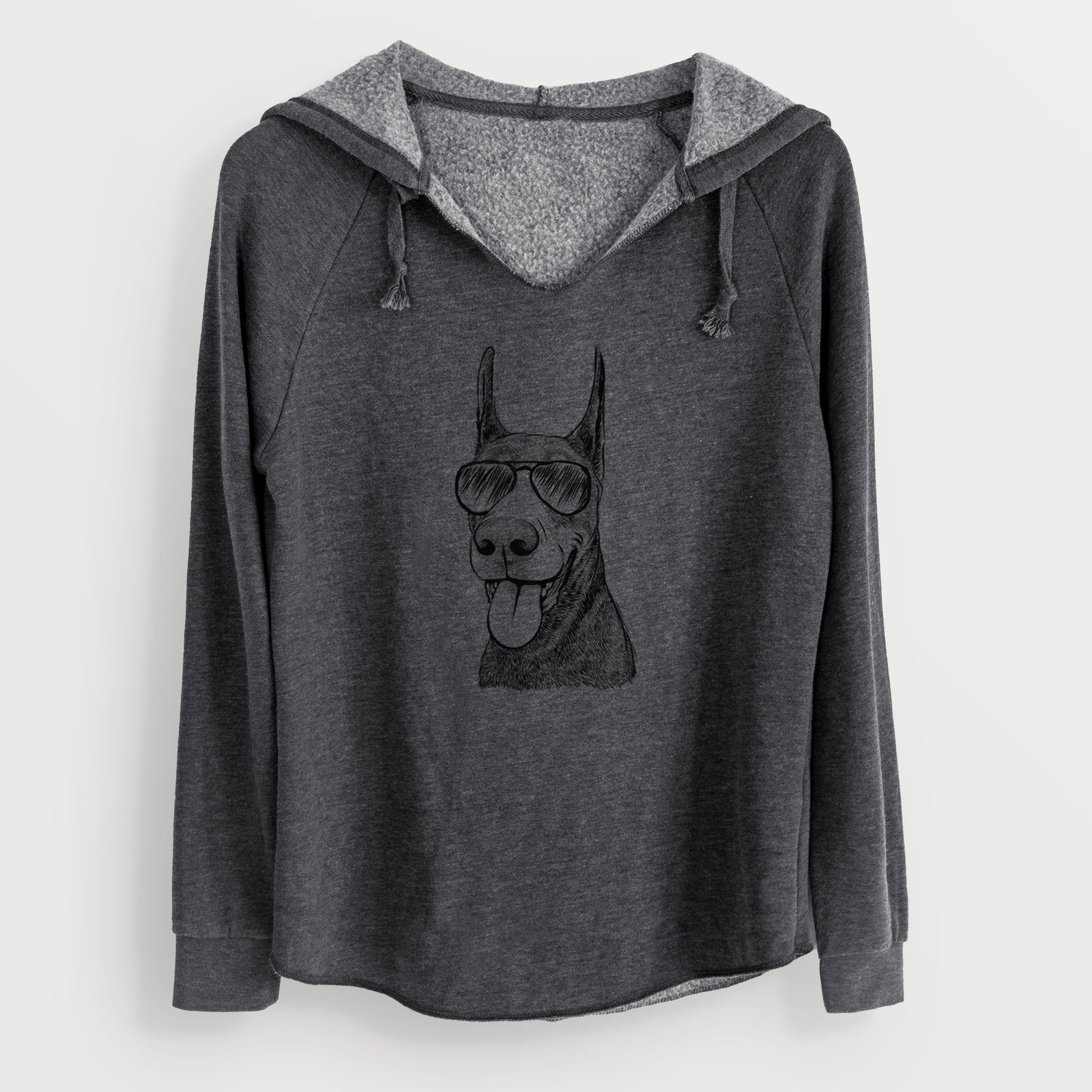 Aviator Happy Sunny the Doberman Pinscher - Cali Wave Hooded Sweatshirt